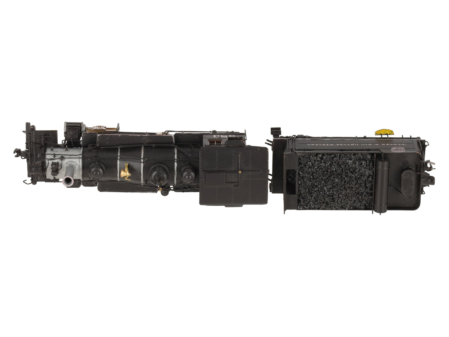 Key Imports 583 HO Scale Brass D&RGW Steam Locomotive & Tender - Painted/Box