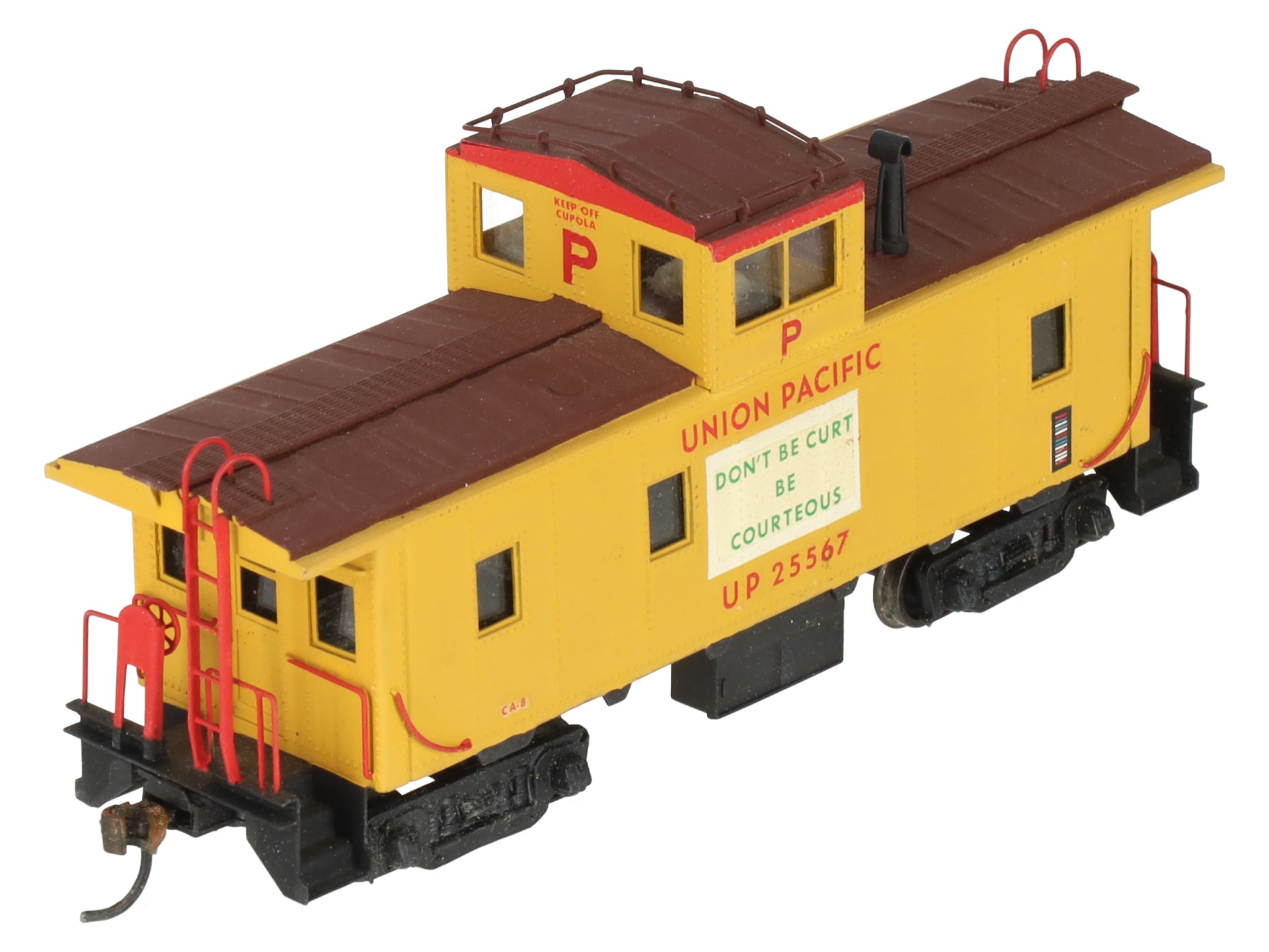 Westside Model Co. HO Scale BRASS Union Pacific Caboose - Painted/Box