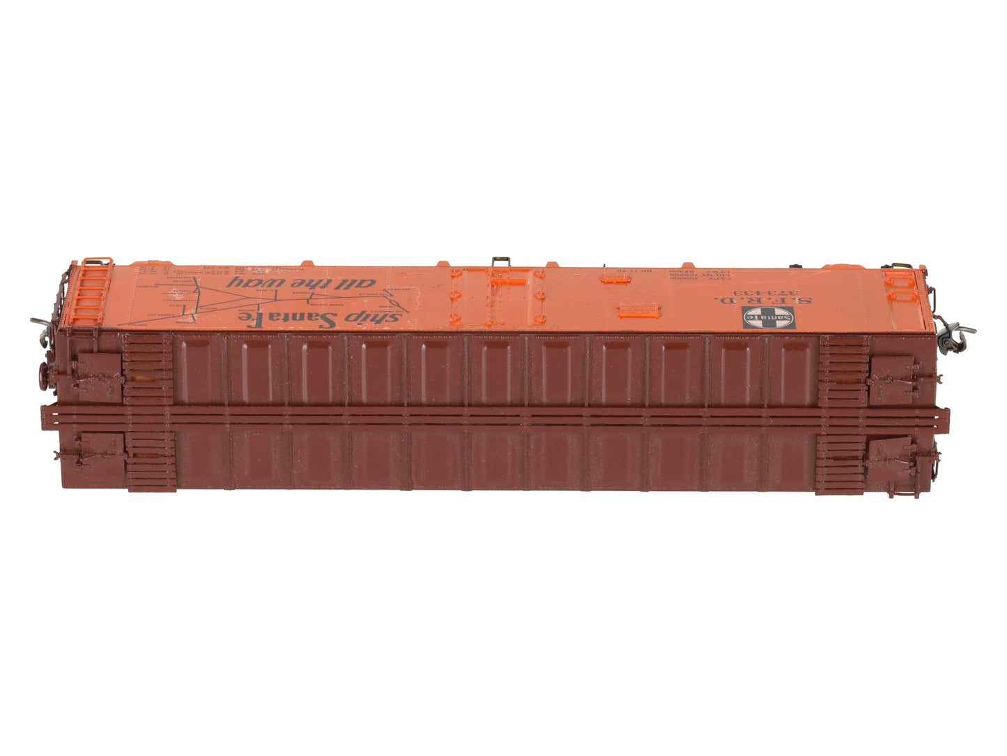 Overland OMI-3283 HO Scale Santa Fe 50' Ice Bunker Reefer Car #373433 - Painted/Box