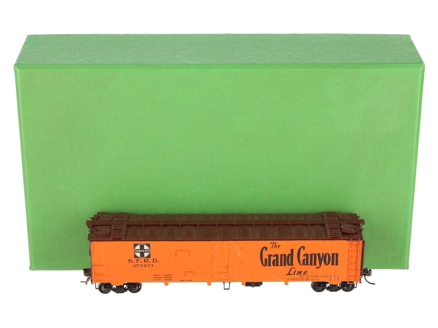 Overland OMI-3283 HO Scale Santa Fe 50' Ice Bunker Reefer Car #373433 - Painted/Box