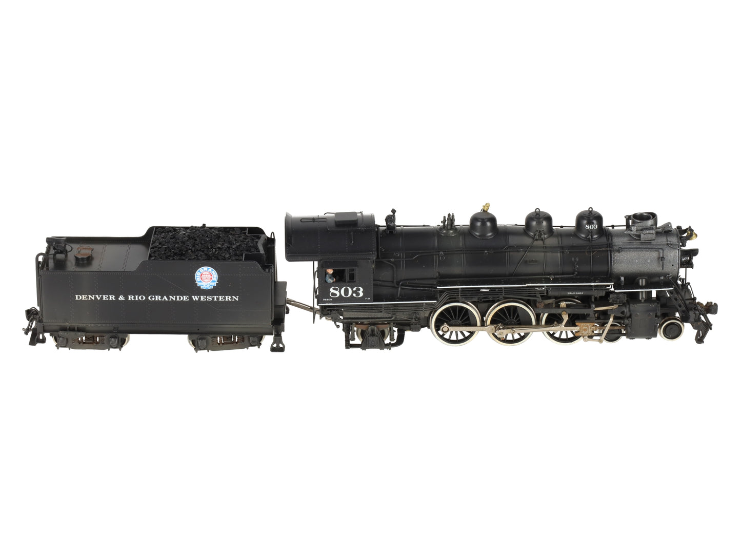 PFM HO Scale BRASS D&RGW P-44 4-6-2 Steam Loco & Tender #804 - Painted/Box