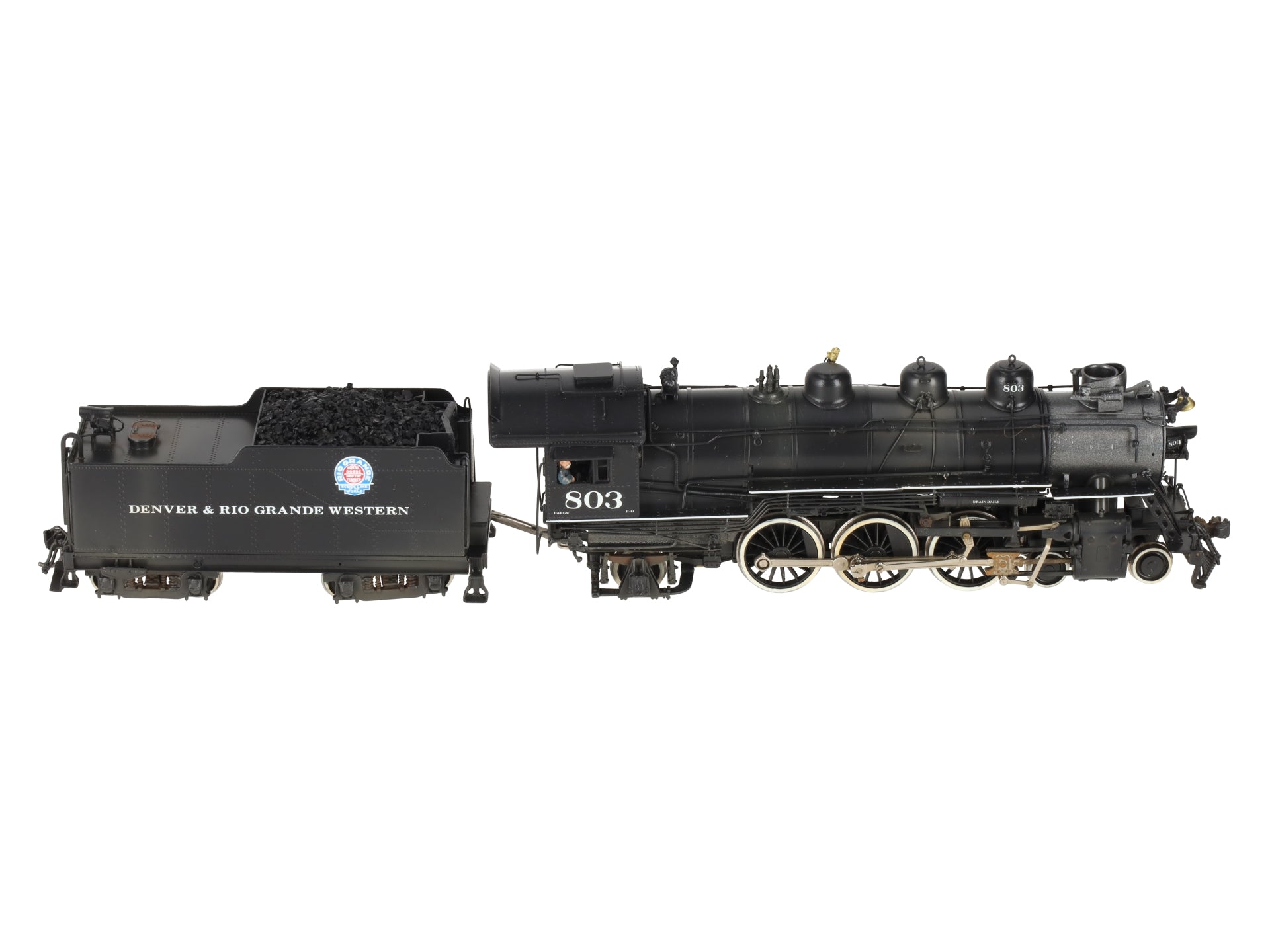 PFM HO Scale BRASS D&RGW P-44 4-6-2 Steam Loco & Tender #804 - Painted/Box