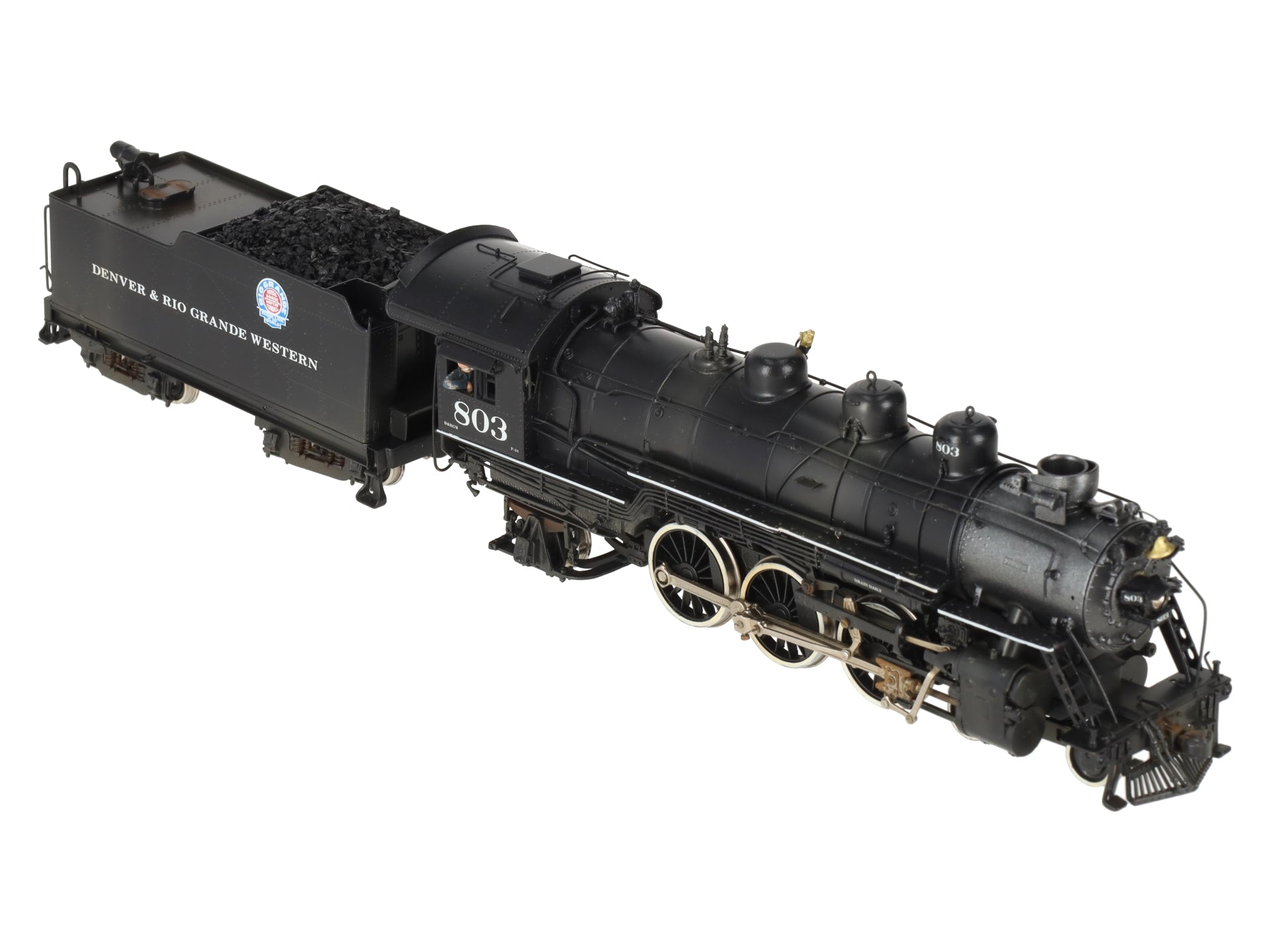 PFM HO Scale BRASS D&RGW P-44 4-6-2 Steam Loco & Tender #804 - Painted/Box