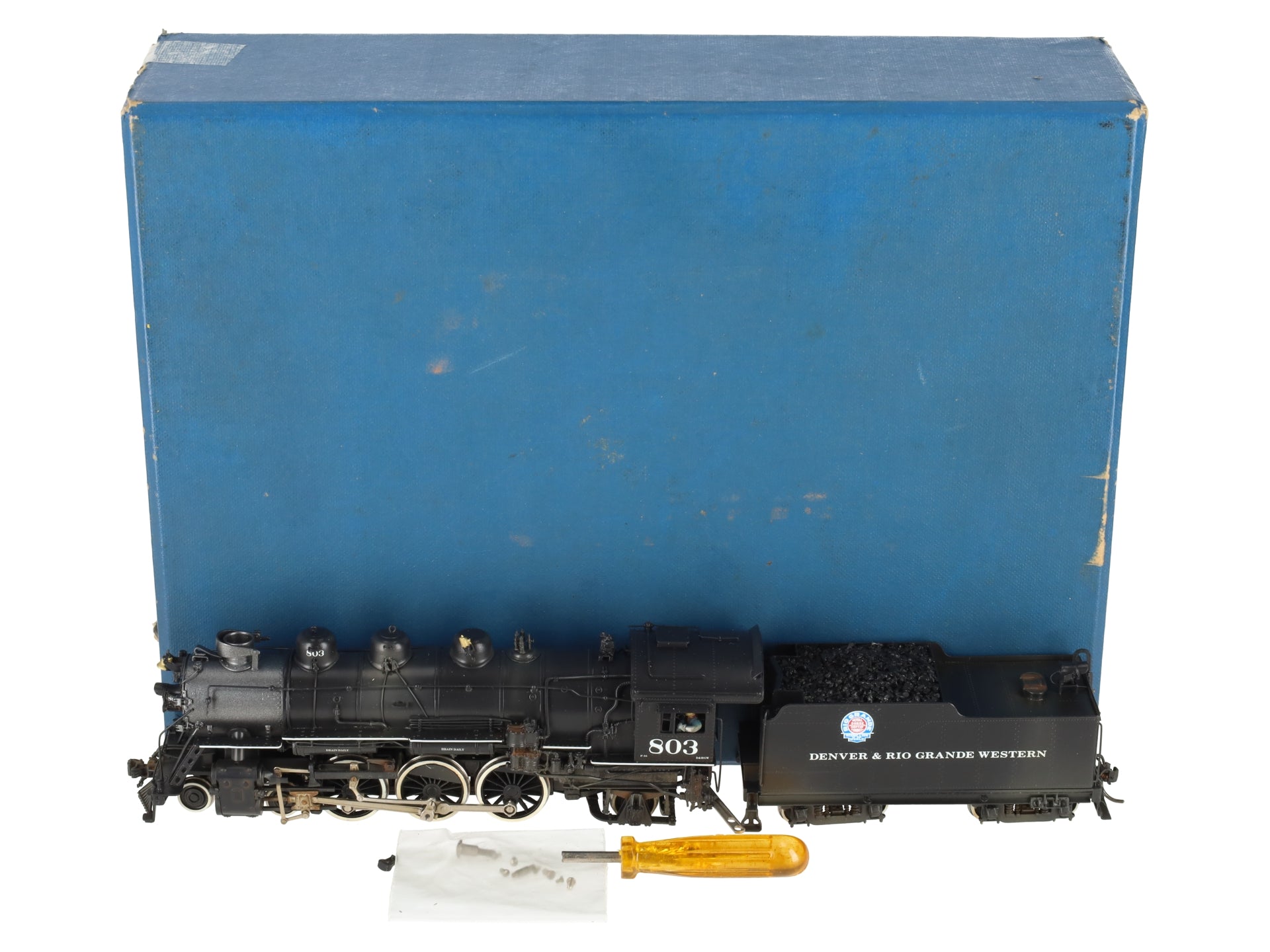PFM HO Scale BRASS D&RGW P-44 4-6-2 Steam Loco & Tender #804 - Painted/Box