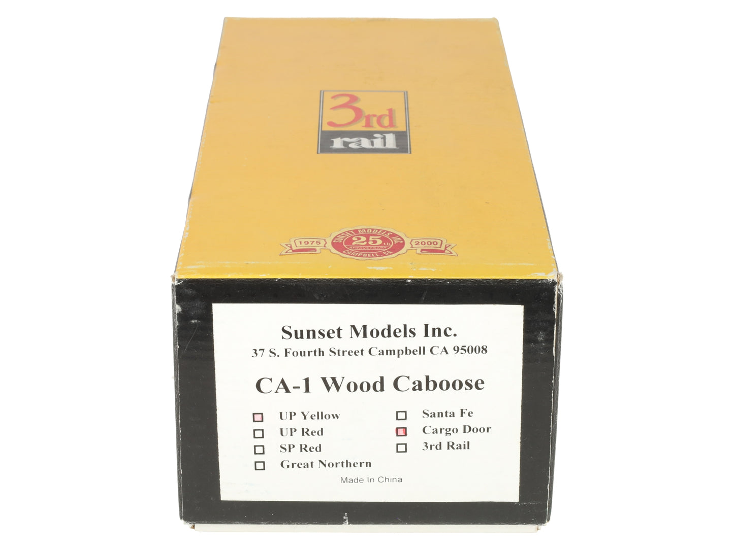 Sunset Models O Scale Brass Union Pacific CA-1 Wood Caboose #25784 (2-Rail) EX/Box