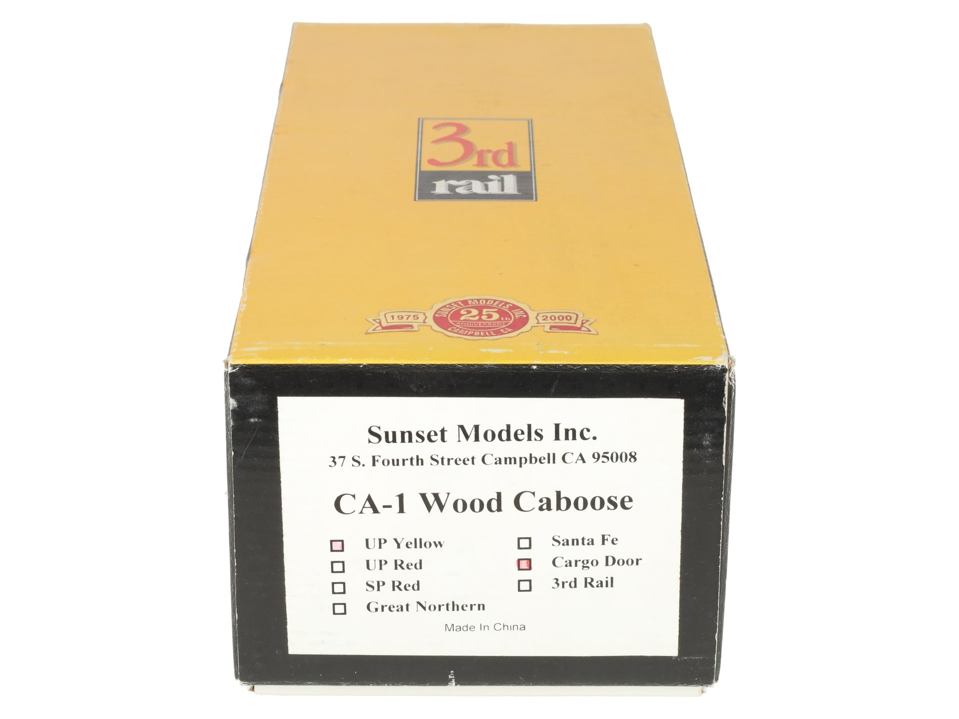 Sunset Models O Scale Brass Union Pacific CA-1 Wood Caboose #25784 (2-Rail) EX/Box