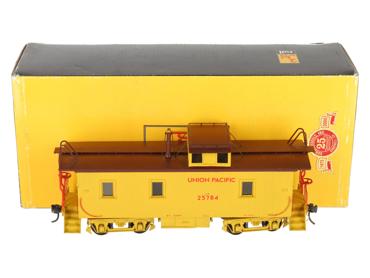 Sunset Models O Scale Brass Union Pacific CA-1 Wood Caboose #25784 (2-Rail) EX/Box