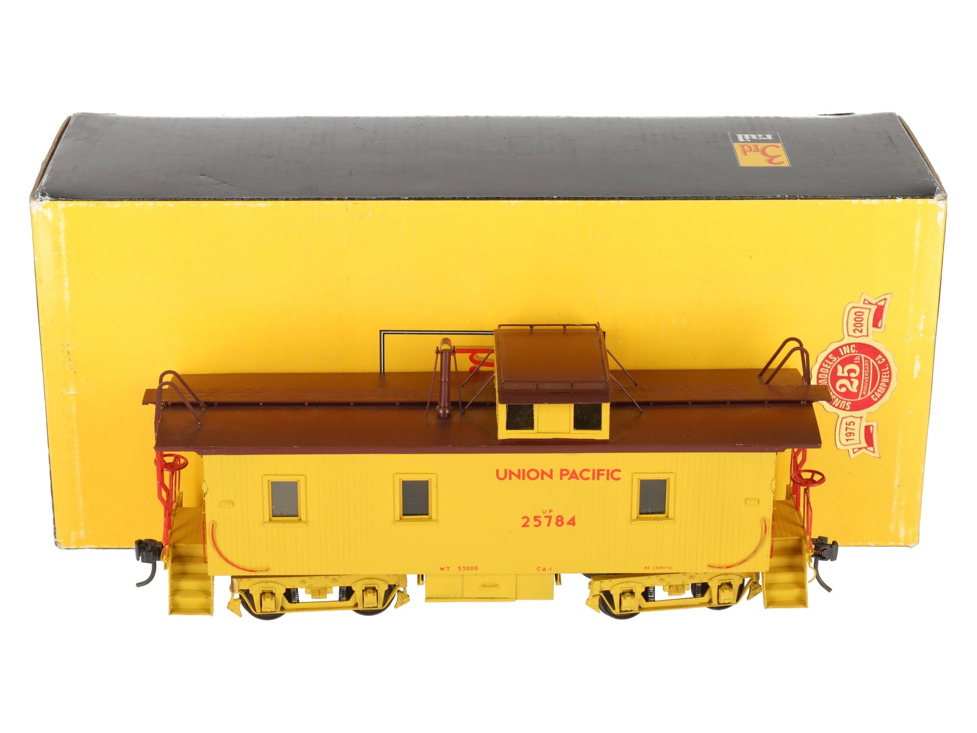 Sunset Models O Scale Brass Union Pacific CA-1 Wood Caboose #25784 (2-Rail) EX/Box