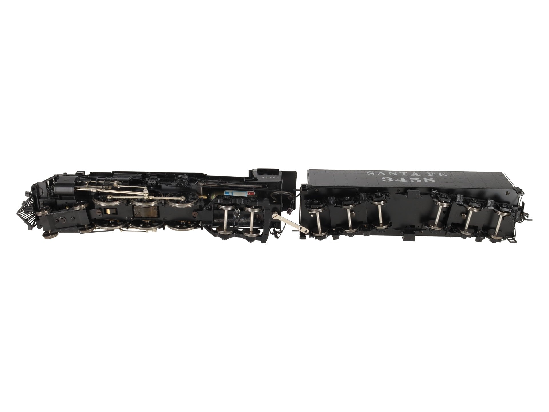 Pecos River 4010P O Brass Santa Fe 4-6-4 Steam Loco & Tender #3458 (2-Rail) FP VG/Box