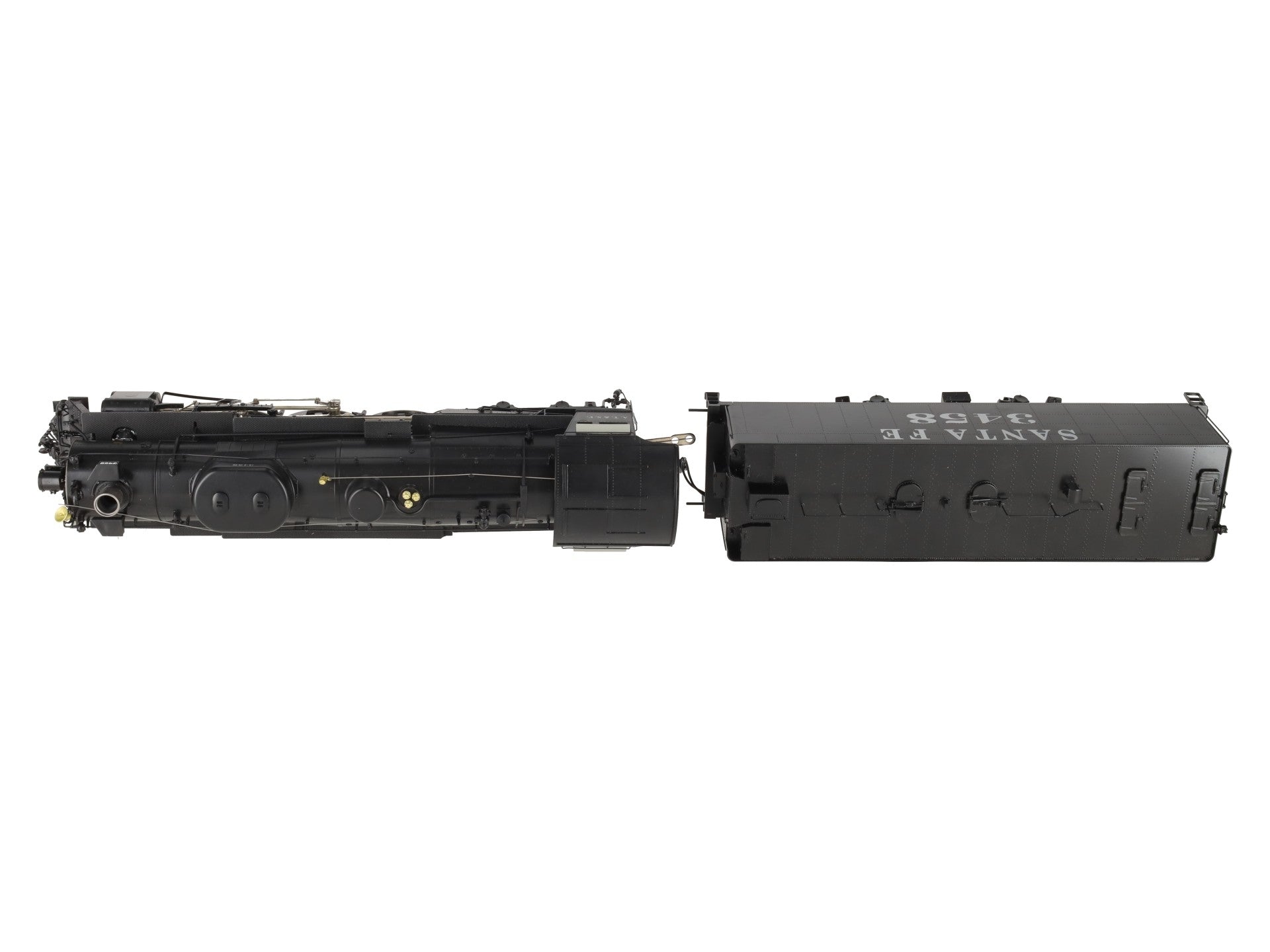 Pecos River 4010P O Brass Santa Fe 4-6-4 Steam Loco & Tender #3458 (2-Rail) FP VG/Box