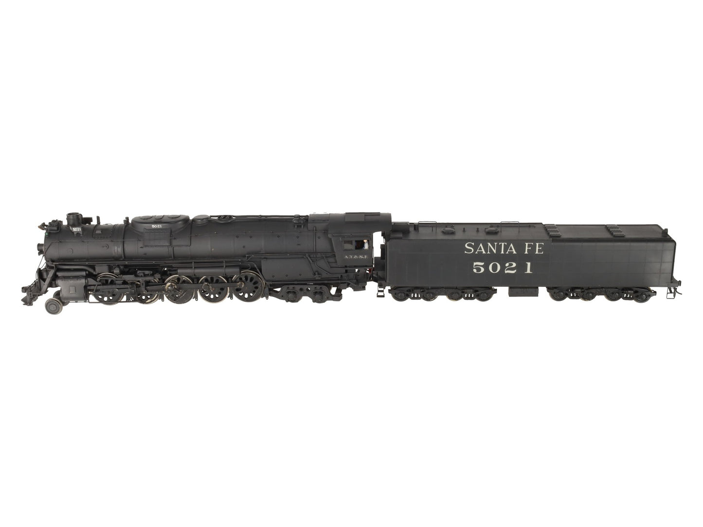 US Hobbies O Brass Santa Fe 2-10-4 Steam Engine & Tender #5021 w/ DCC (2-Rail) EX