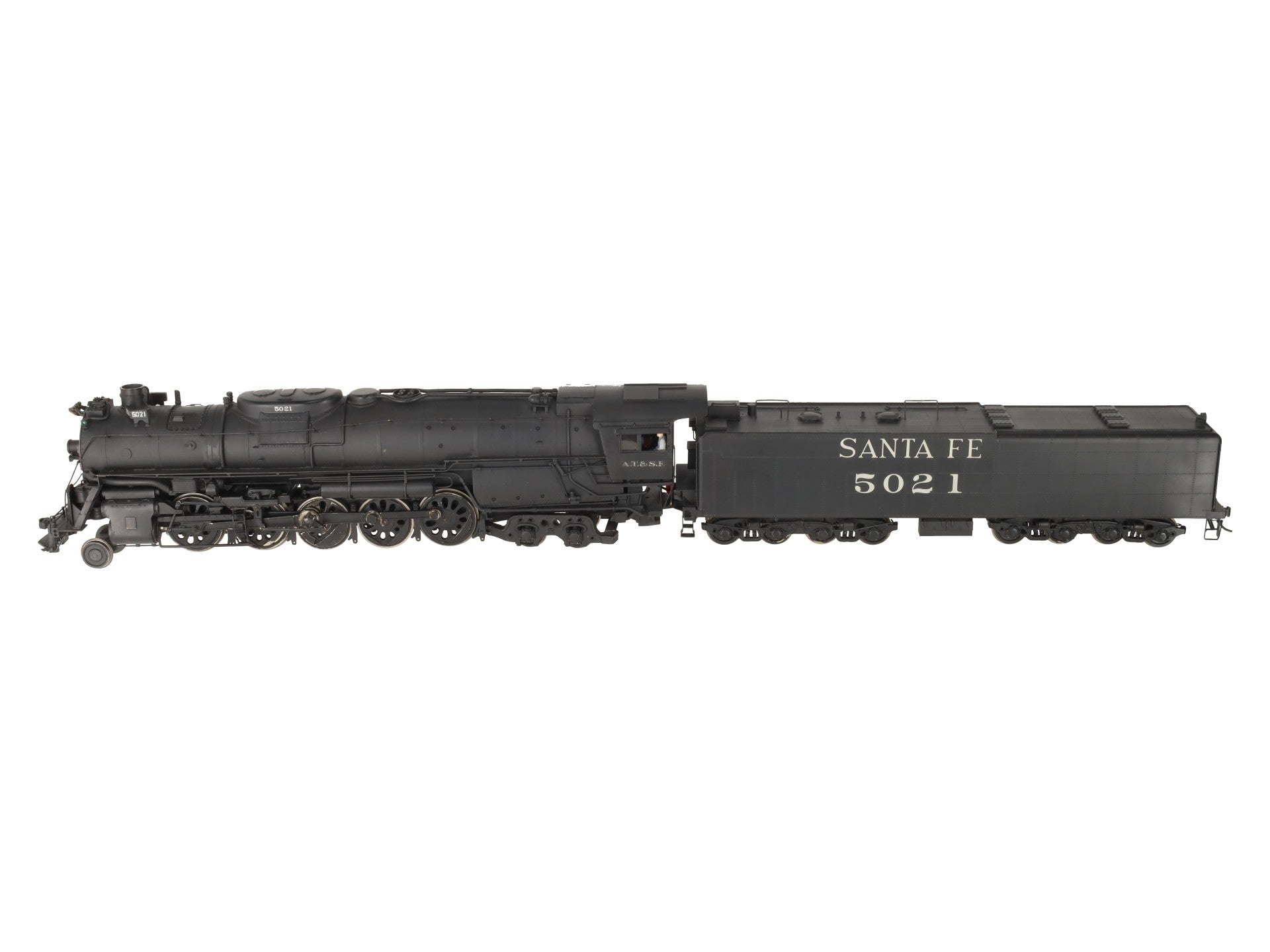 US Hobbies O Brass Santa Fe 2-10-4 Steam Engine & Tender #5021 w/ DCC (2-Rail) EX