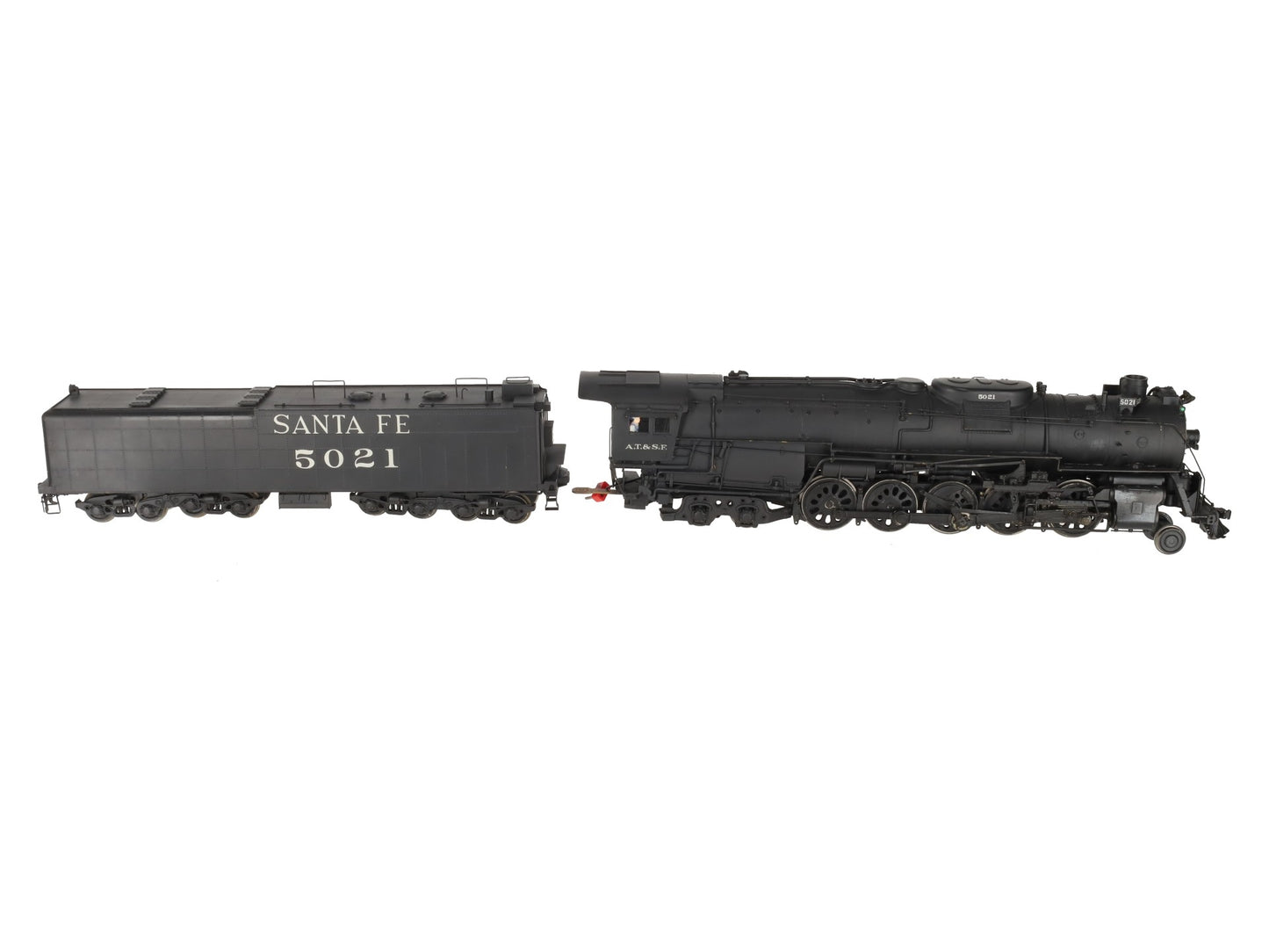 US Hobbies O Brass Santa Fe 2-10-4 Steam Engine & Tender #5021 w/ DCC (2-Rail) EX