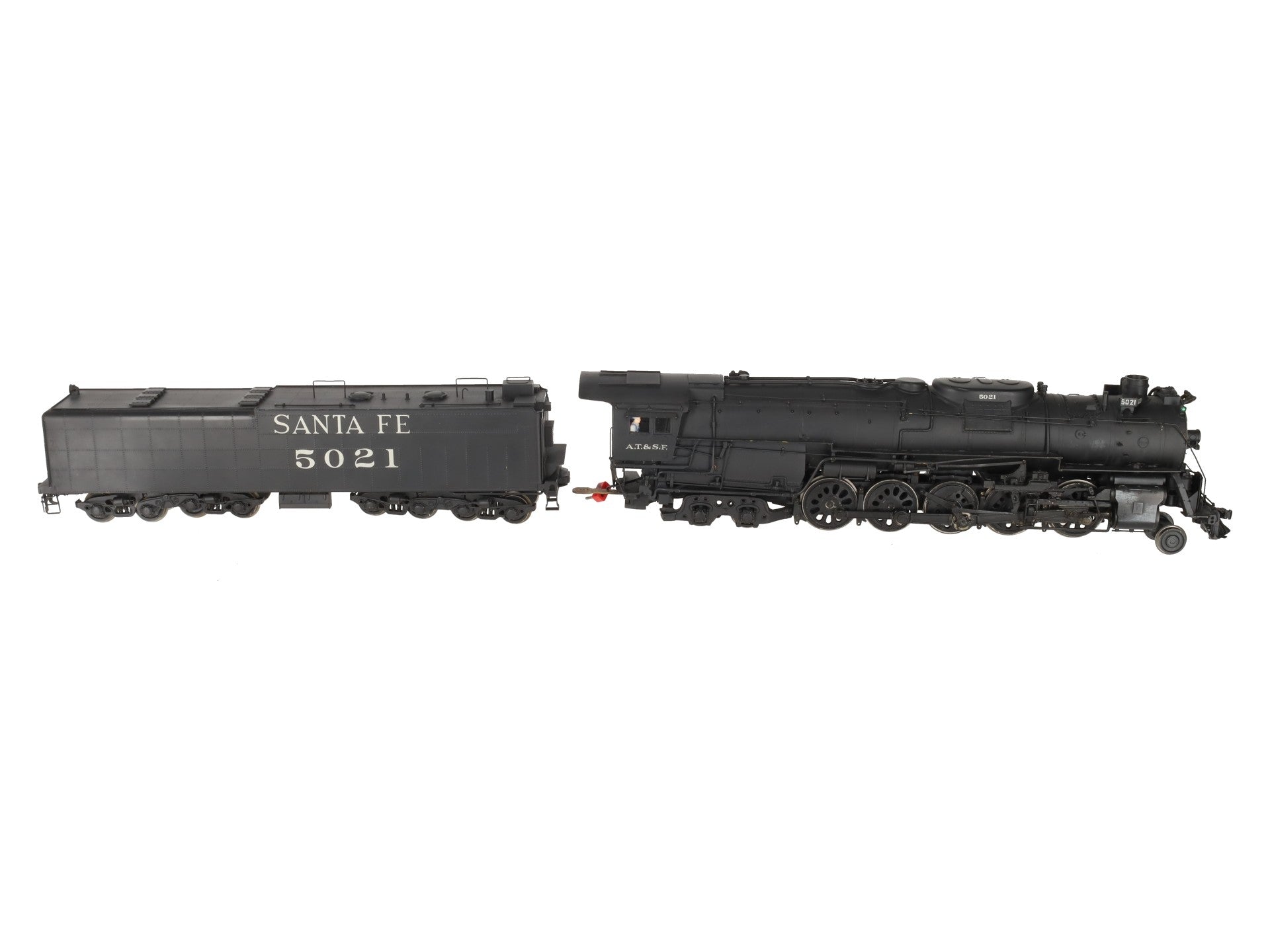 US Hobbies O Brass Santa Fe 2-10-4 Steam Engine & Tender #5021 w/ DCC (2-Rail) EX