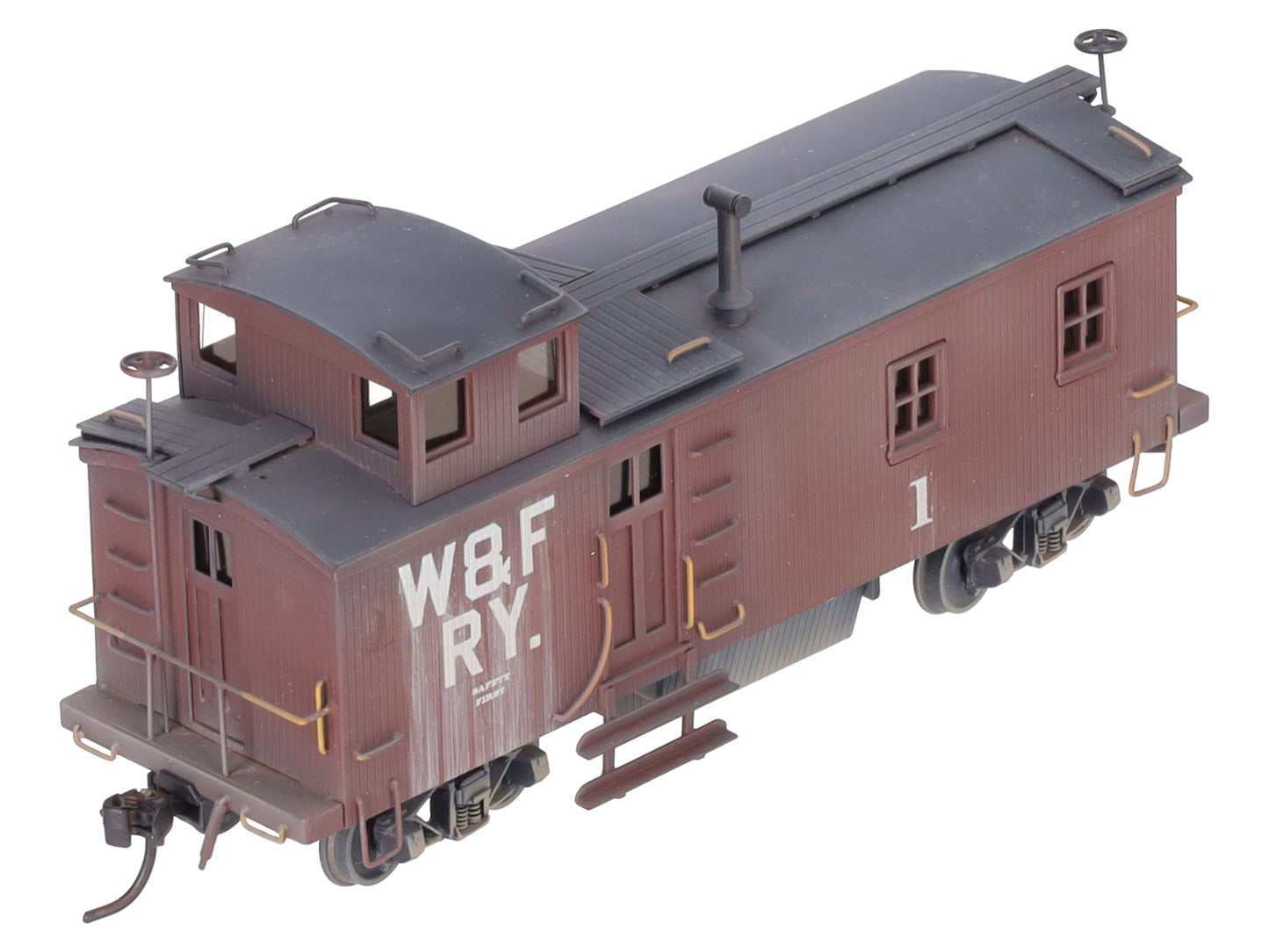 Lambert Associates HO Scale BRASS W&FRY SF Blind End Caboose #1 - Custom/Box