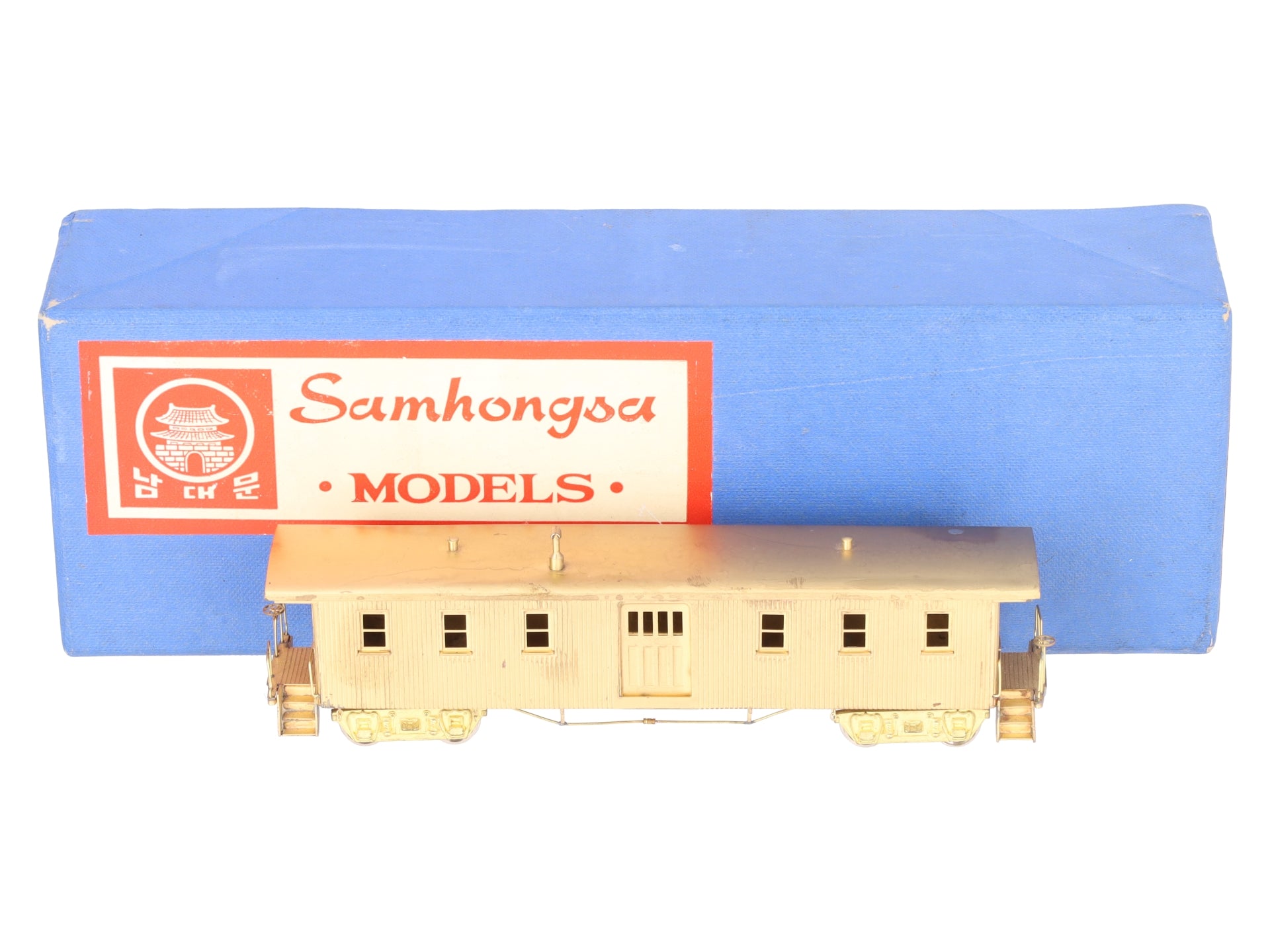 Samhongsa ST-104 HO BRASS St. Paul & Pacific Baggage Car EX/Box