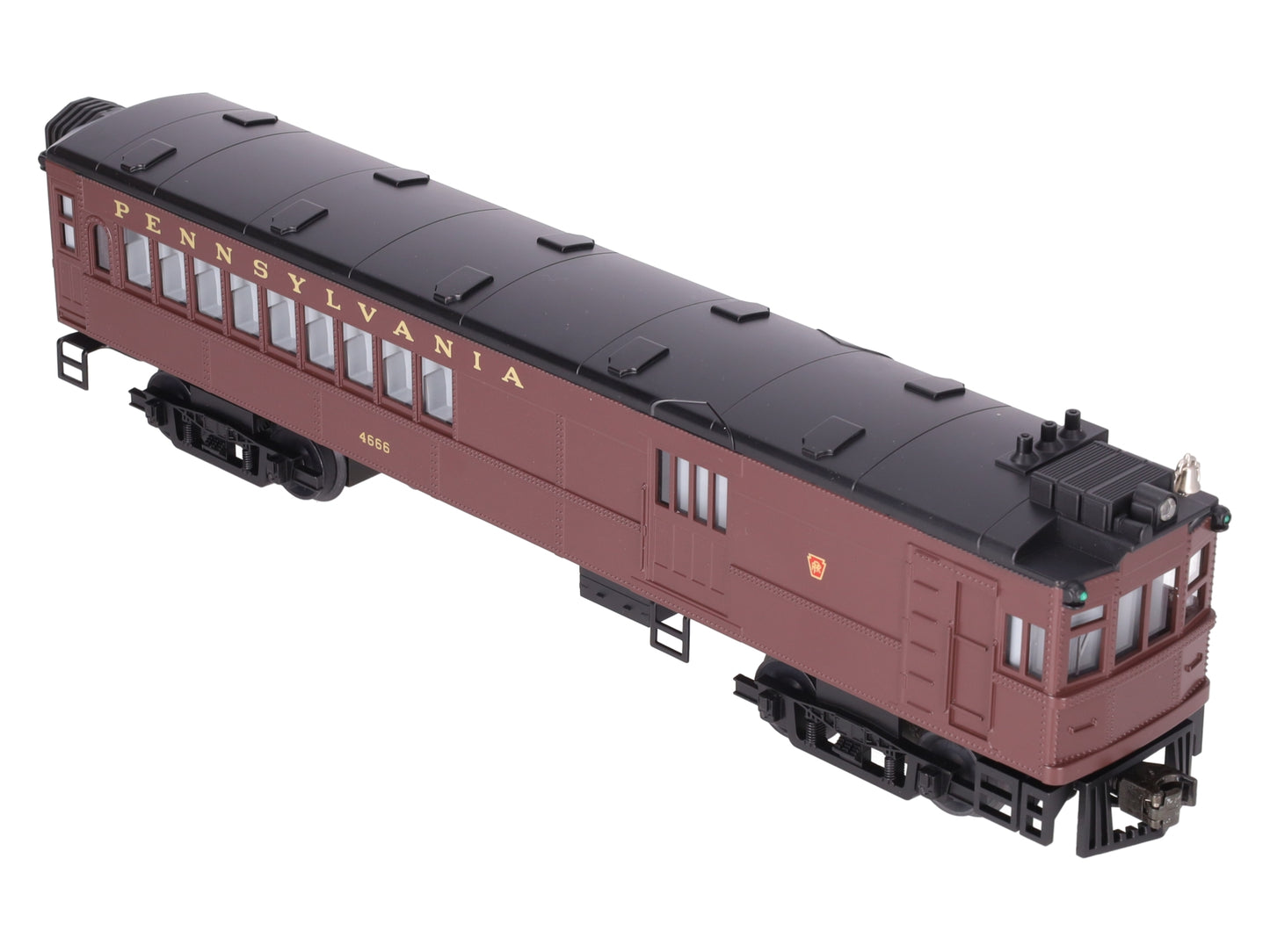 MTH 30-2158-1 O Gauge Pennsylvania Doodlebug Diesel Locomotive w/PS1 #4666 EX/Box