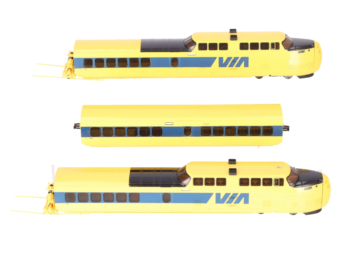 Rapido Trains 200006 HO Gauge VIA Rail Canada TurboTrain Diesel Train Set EX/Box