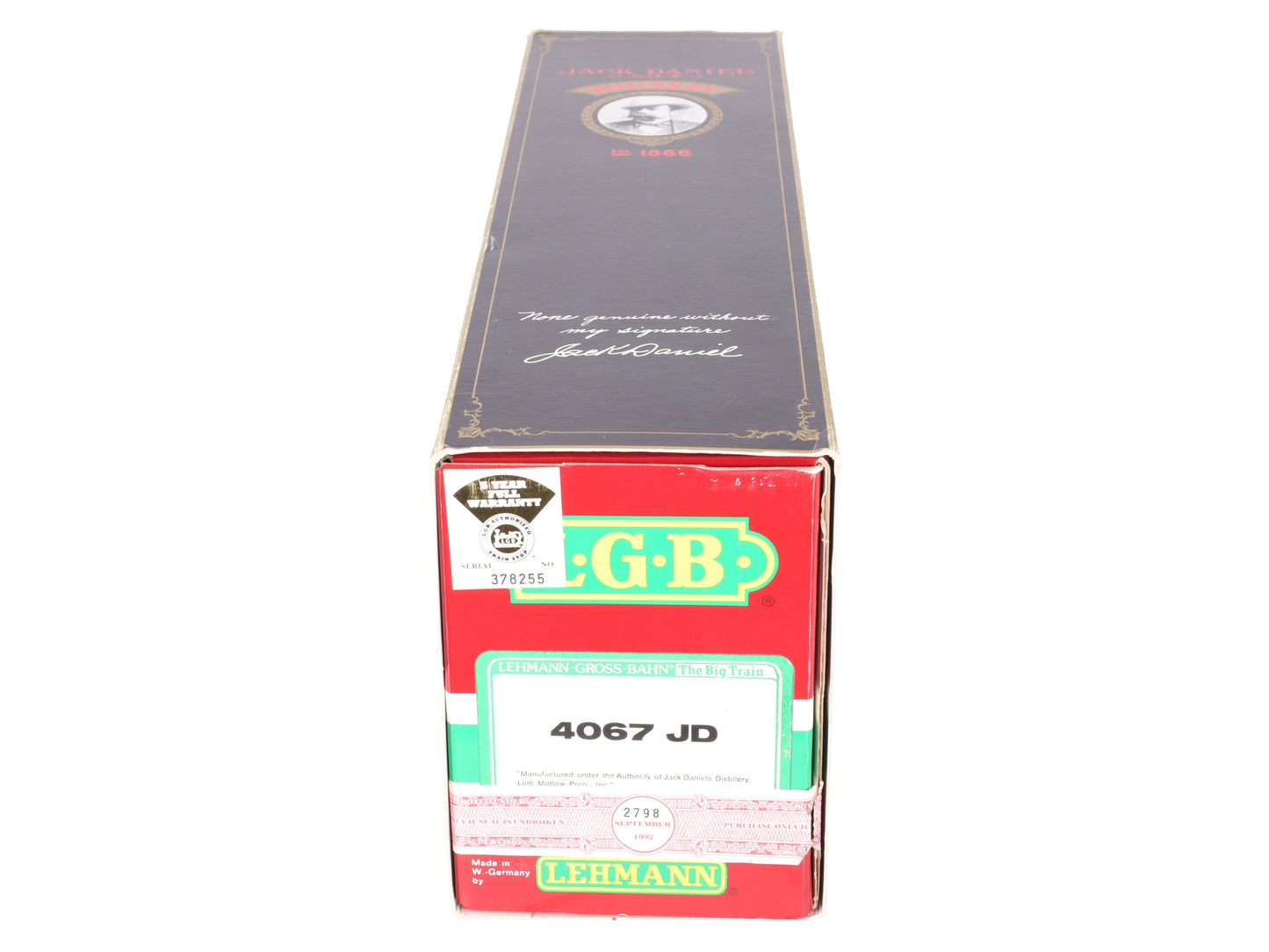 LGB 4067-JD G Scale Jack Daniels Boxcar EX/Box
