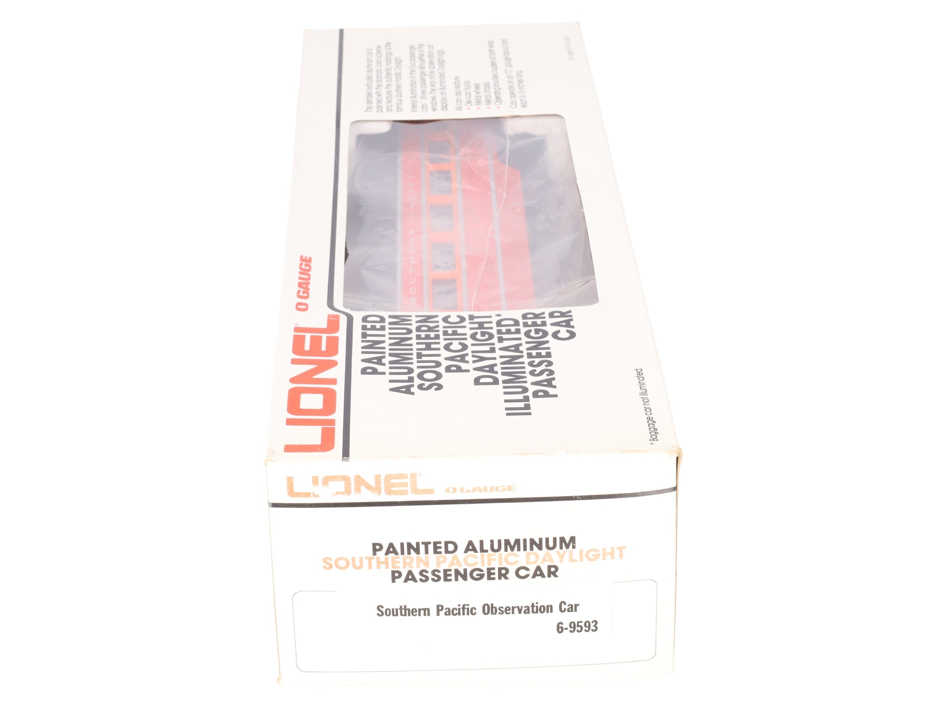 Lionel 6-9593 O Gauge Southern Pacific Daylight Aluminum Observation Car EX/Box
