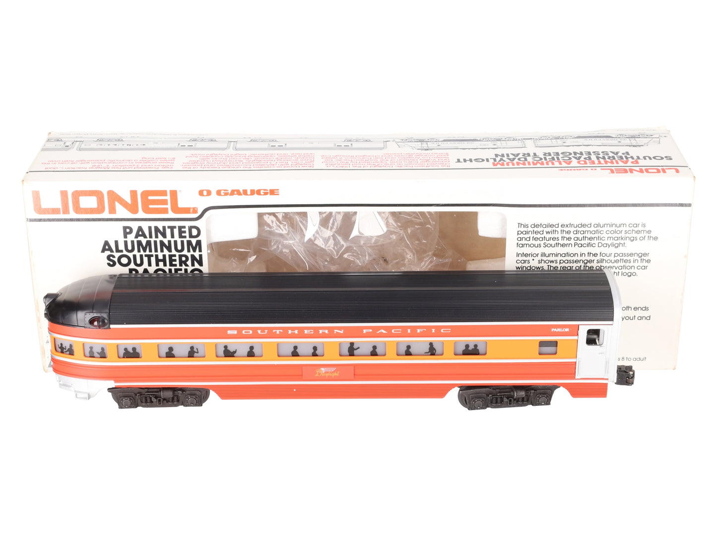 Lionel 6-9593 O Gauge Southern Pacific Daylight Aluminum Observation Car EX/Box