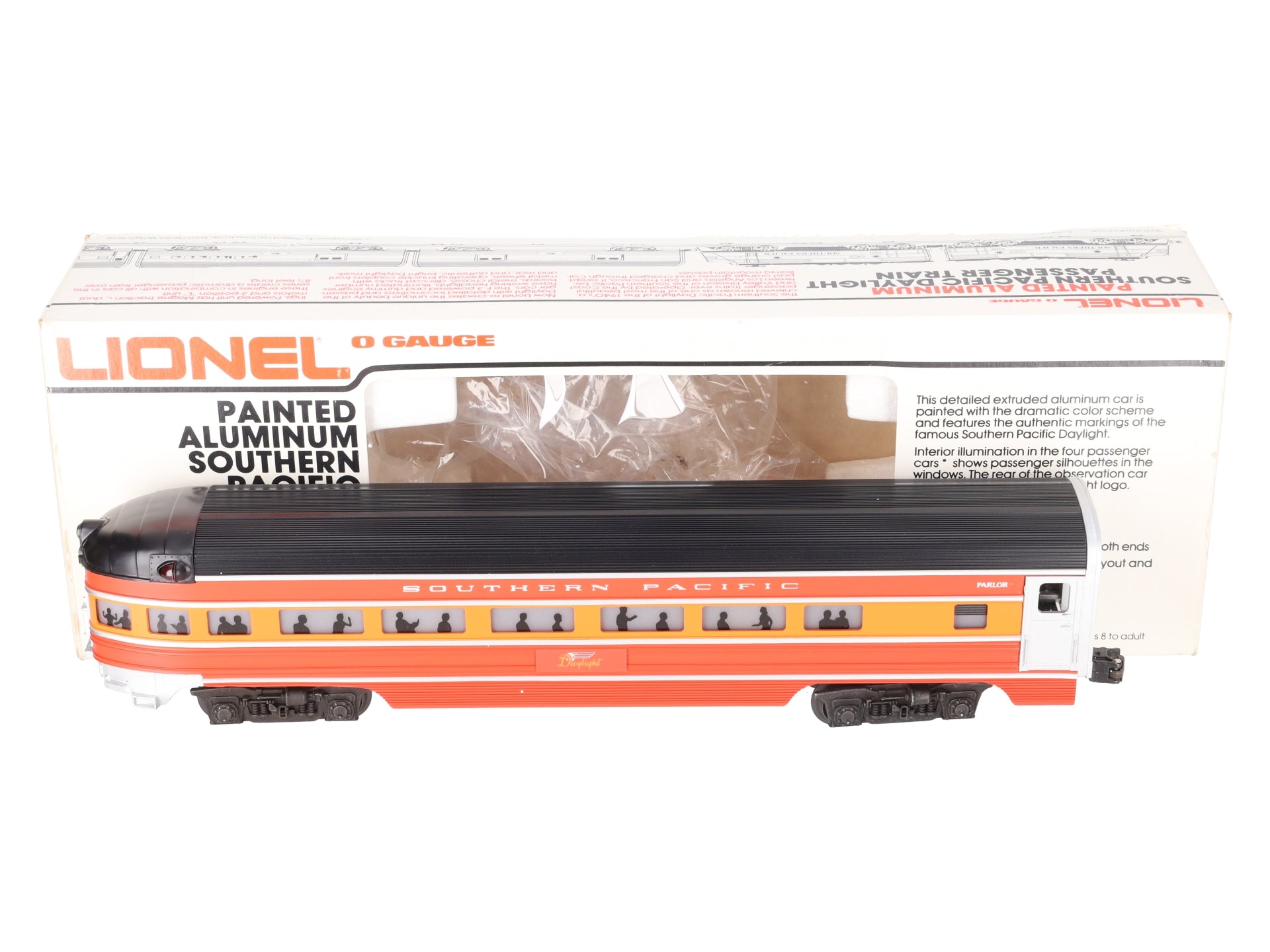 Lionel 6-9593 O Gauge Southern Pacific Daylight Aluminum Observation Car EX/Box