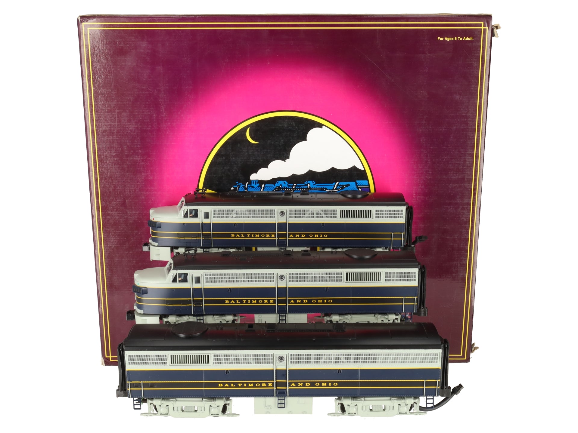 MTH 20-2239-1 O Gauge B&O FA-2 ABA Diesel Engine Set w/PS2 #833A/833X/835A LN/Box