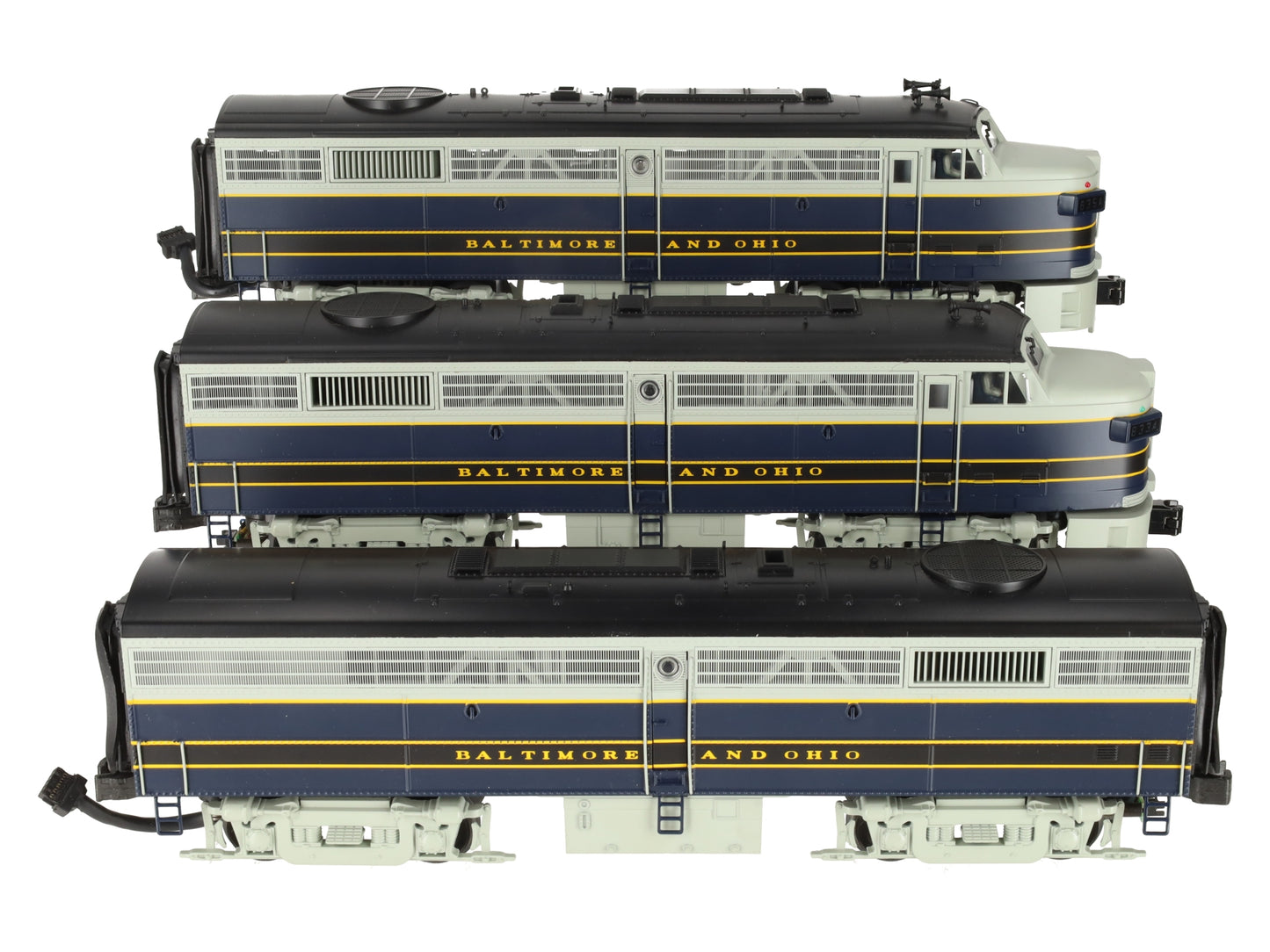 MTH 20-2239-1 O Gauge B&O FA-2 ABA Diesel Engine Set w/PS2 #833A/833X/835A LN/Box