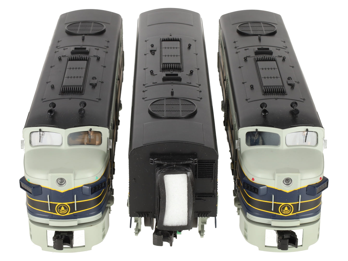 MTH 20-2239-1 O Gauge B&O FA-2 ABA Diesel Engine Set w/PS2 #833A/833X/835A LN/Box