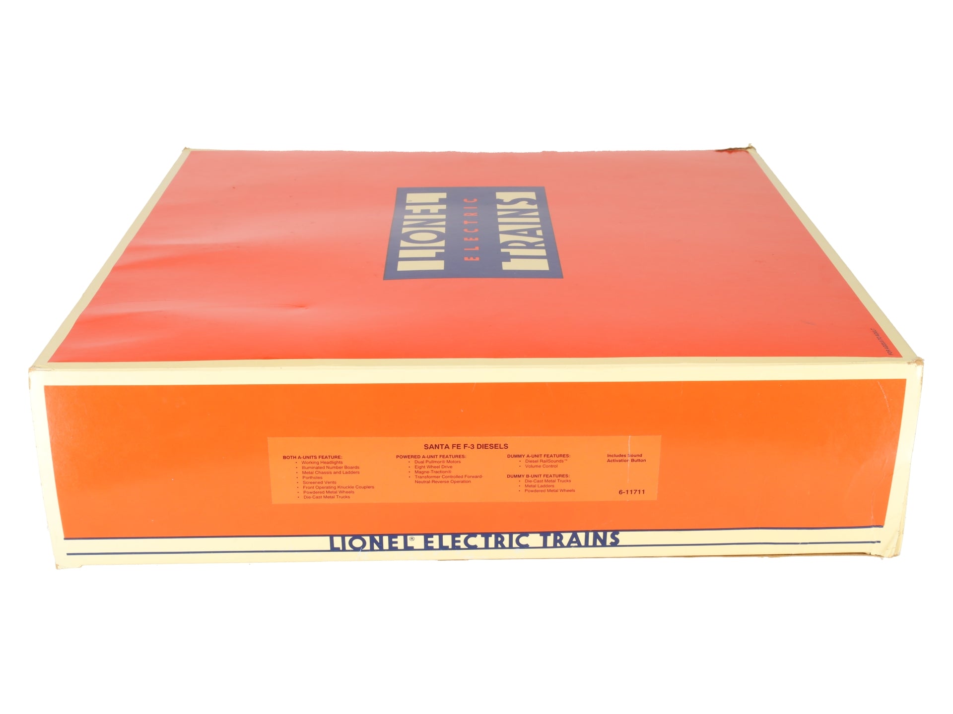 Lionel 6-11711 O Santa Fe F-3 ABA Diesel Locomotive Set #8100/8100/8102 with RS EX/Box