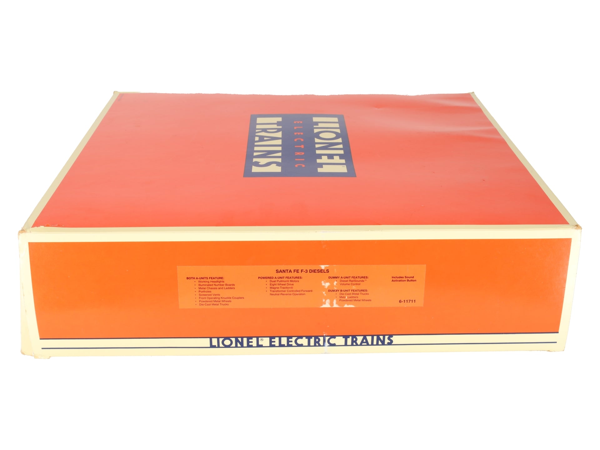 Lionel 6-11711 O Santa Fe F-3 ABA Diesel Locomotive Set #8100/8100/8102 with RS EX/Box