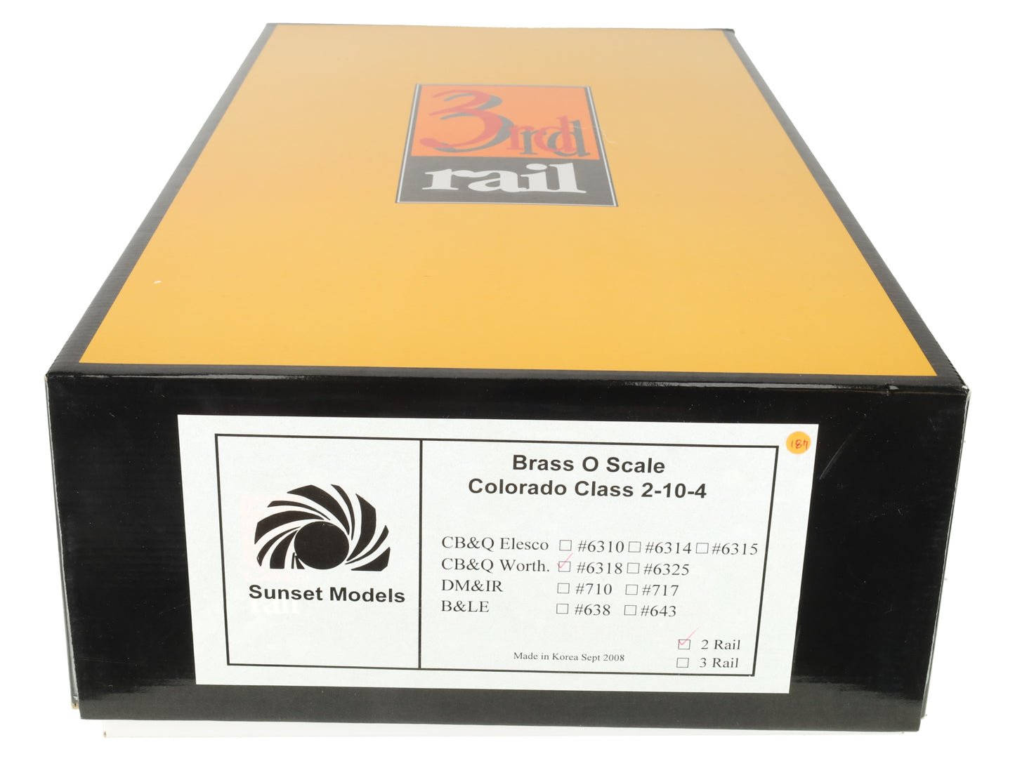 Sunset Models O Scale 2-Rail Brass CB&Q Colorado Class 2-10-4 - Elesco #6318 LN/Box
