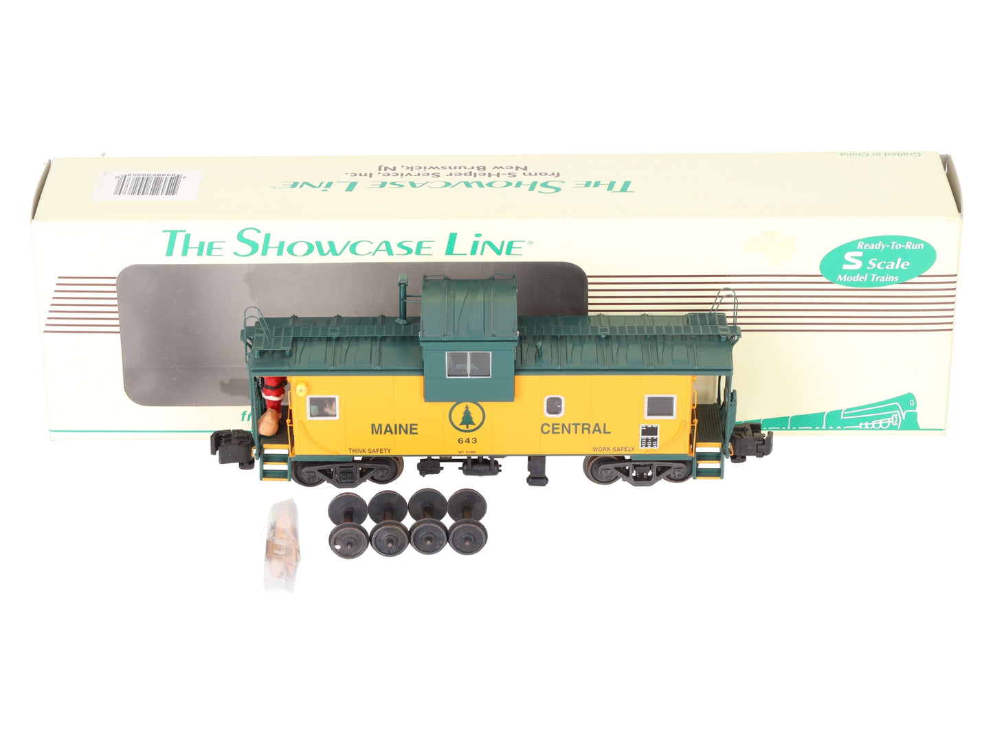 S-Helper Service 00268 S Gauge Maine Central Christmas Caboose #653 EX/Box