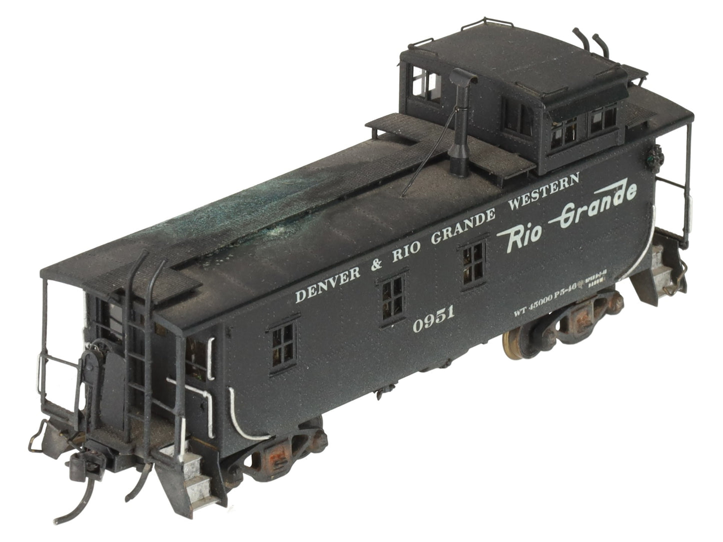 Pacific Fast Mail HO Scale BRASS D&RGW 1400 Series Caboose #0951 - Custom/Box
