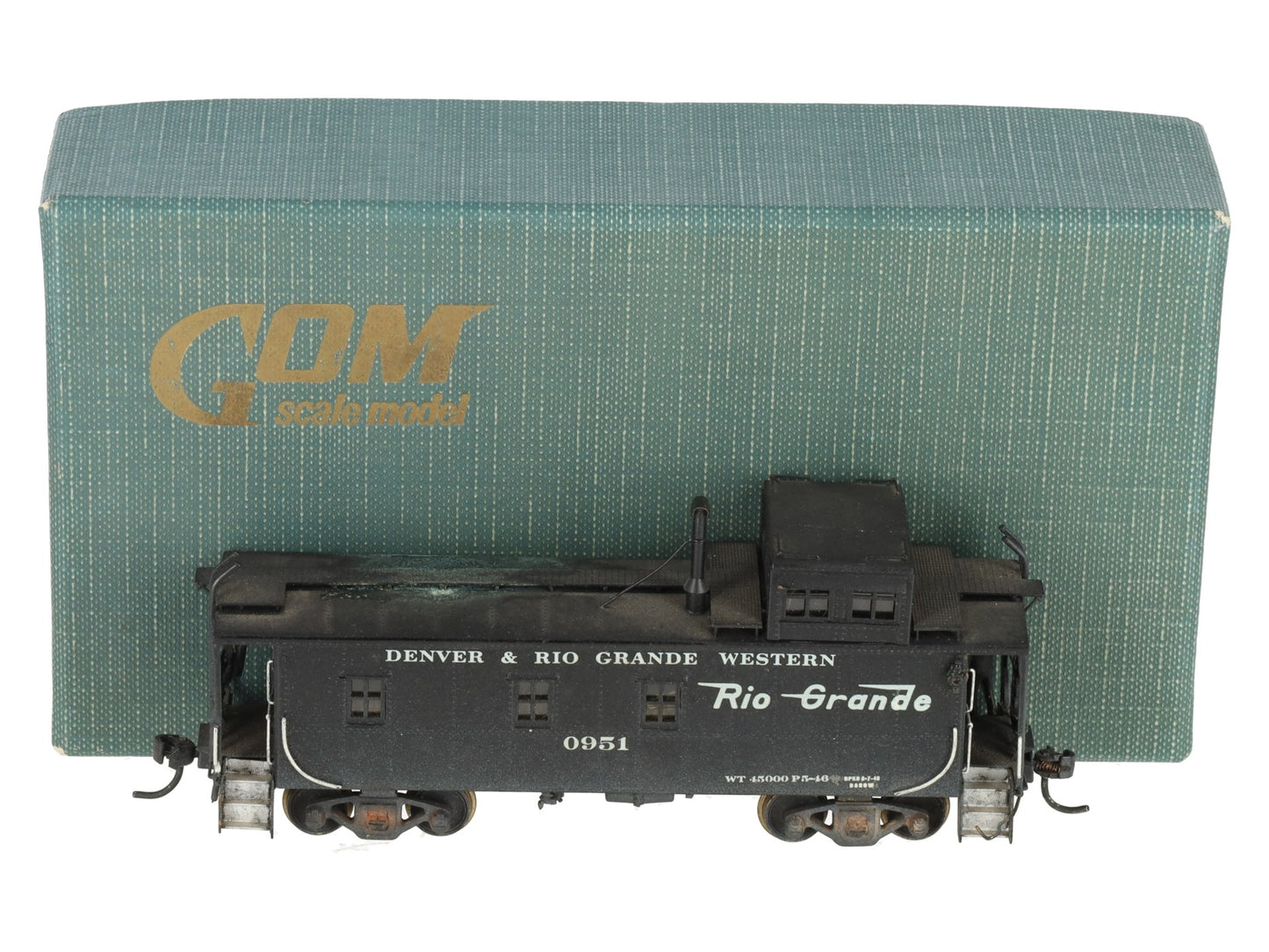 Pacific Fast Mail HO Scale BRASS D&RGW 1400 Series Caboose #0951 - Custom/Box