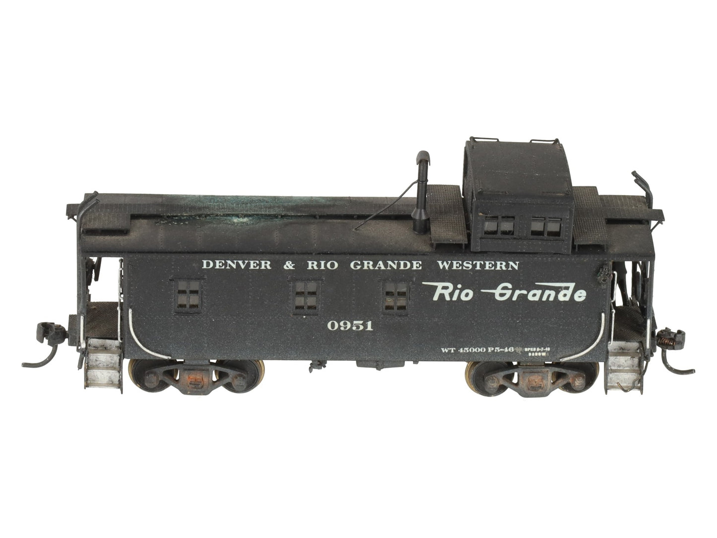 Pacific Fast Mail HO Scale BRASS D&RGW 1400 Series Caboose #0951 - Custom/Box