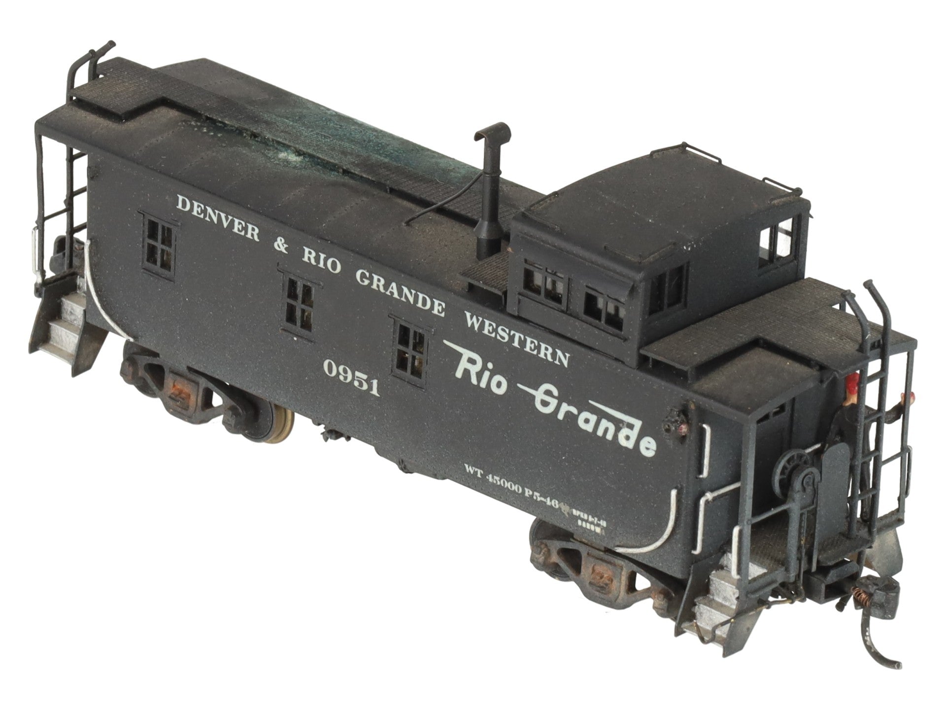 Pacific Fast Mail HO Scale BRASS D&RGW 1400 Series Caboose #0951 - Custom/Box