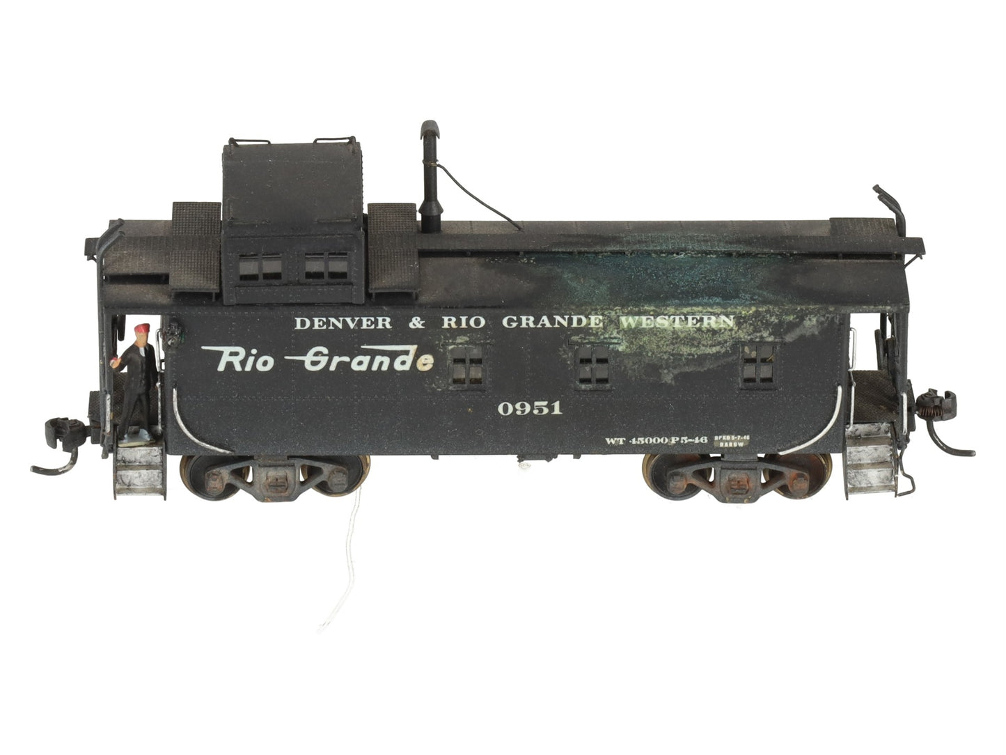 Pacific Fast Mail HO Scale BRASS D&RGW 1400 Series Caboose #0951 - Custom/Box