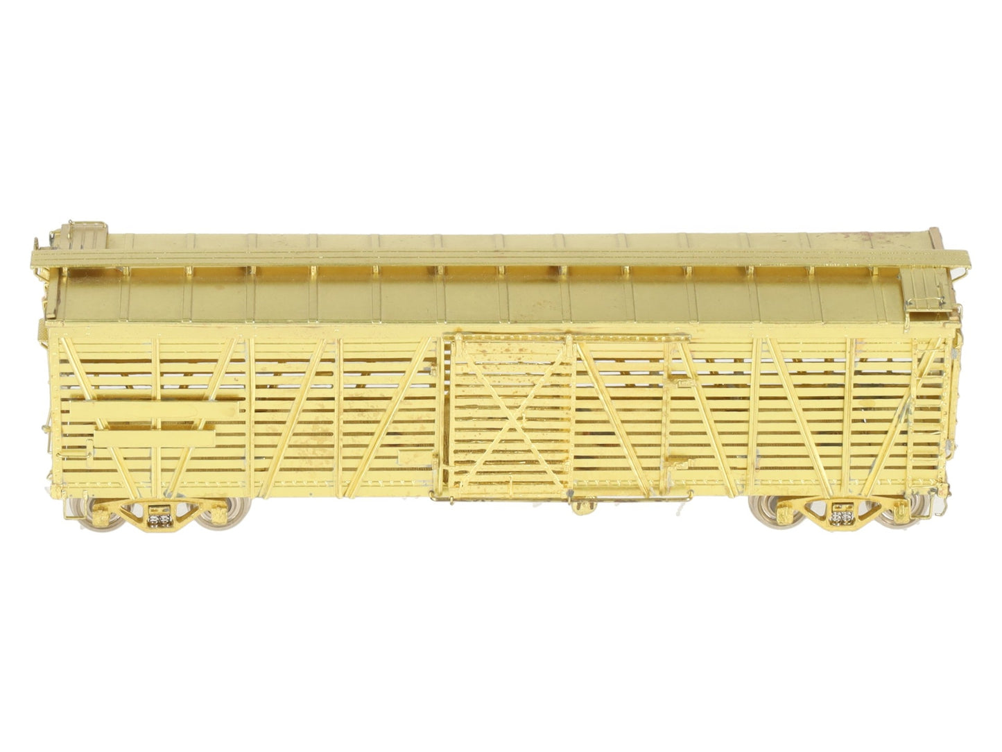 Pecos River Brass SK-U/Gangsan Models HO BRASS Santa Fe Stock Car - Unpainted EX/Box