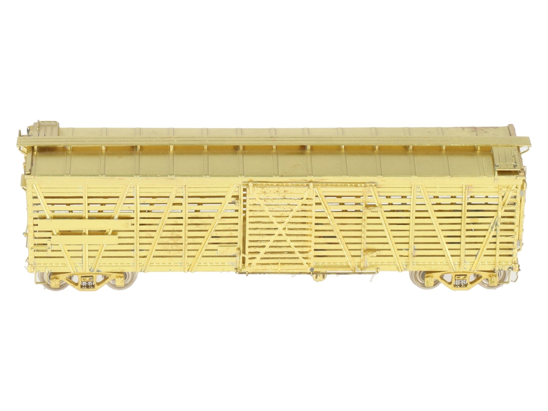 Pecos River Brass SK-U/Gangsan Models HO BRASS Santa Fe Stock Car - Unpainted EX/Box