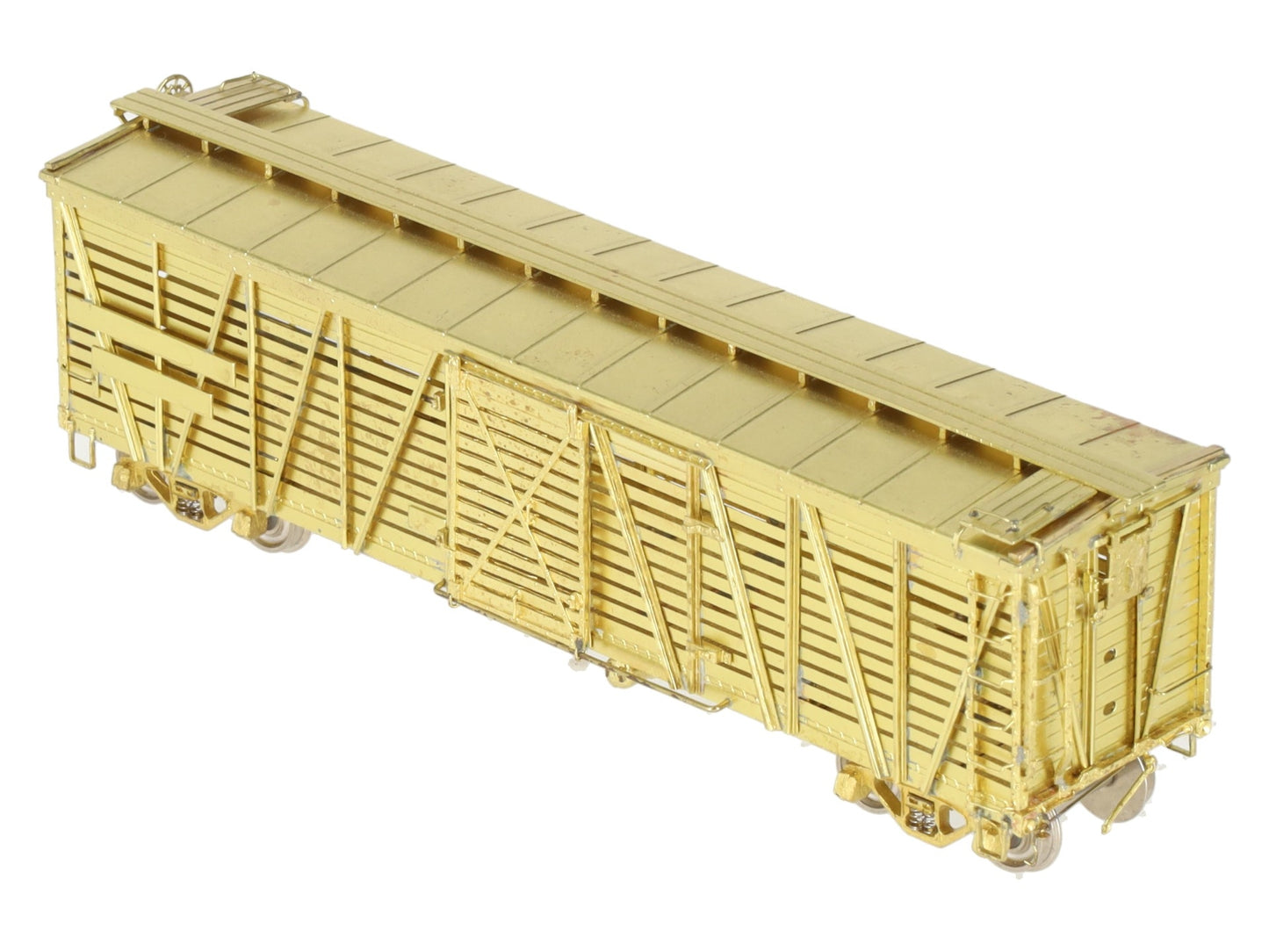 Pecos River Brass SK-U/Gangsan Models HO BRASS Santa Fe Stock Car - Unpainted EX/Box