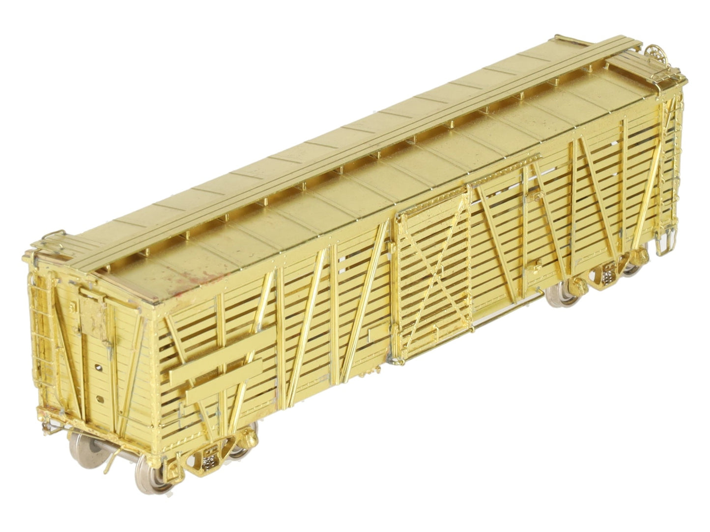 Pecos River Brass SK-U/Gangsan Models HO BRASS Santa Fe Stock Car - Unpainted EX/Box