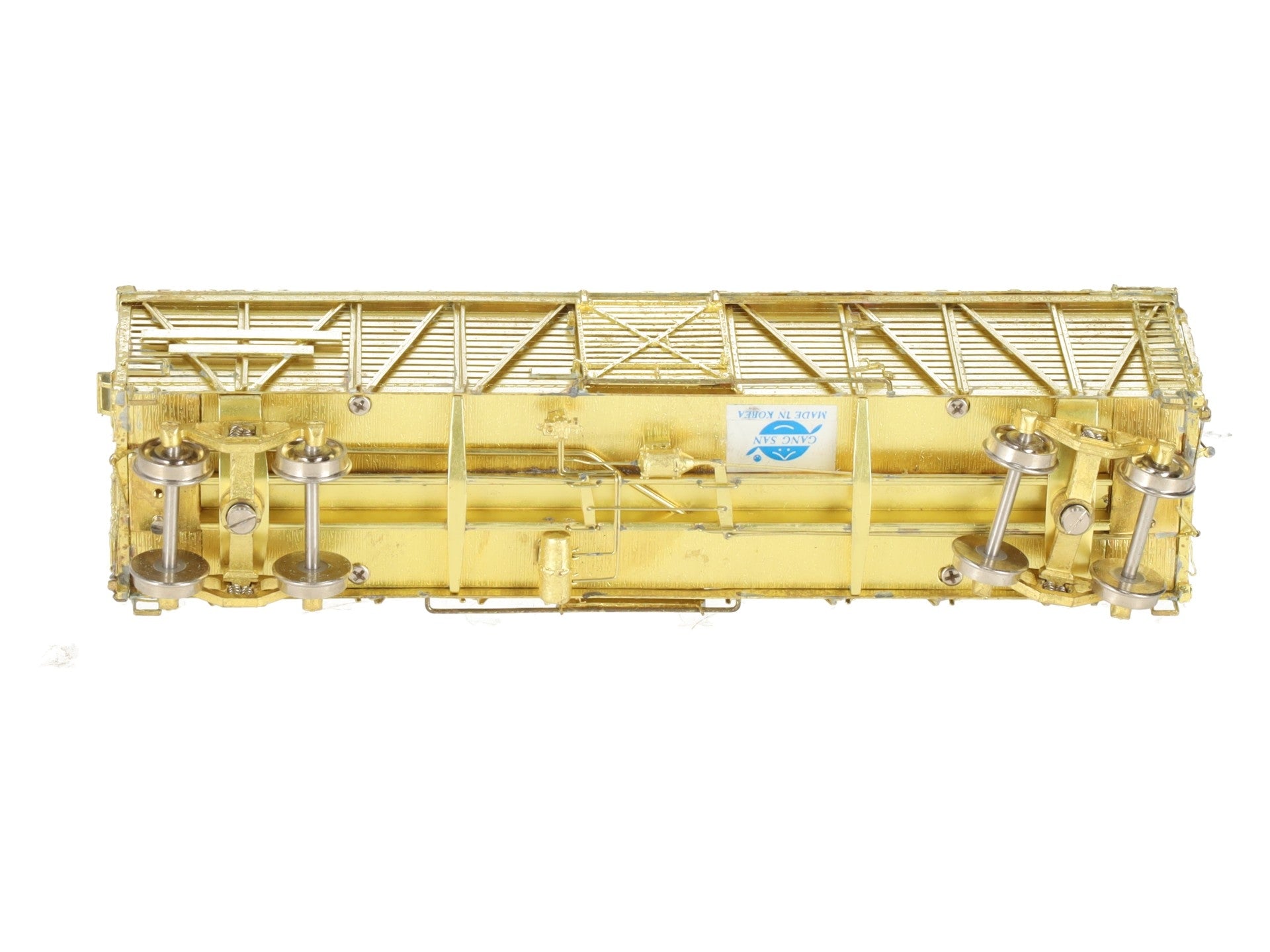 Pecos River Brass SK-U/Gangsan Models HO BRASS Santa Fe Stock Car - Unpainted EX/Box