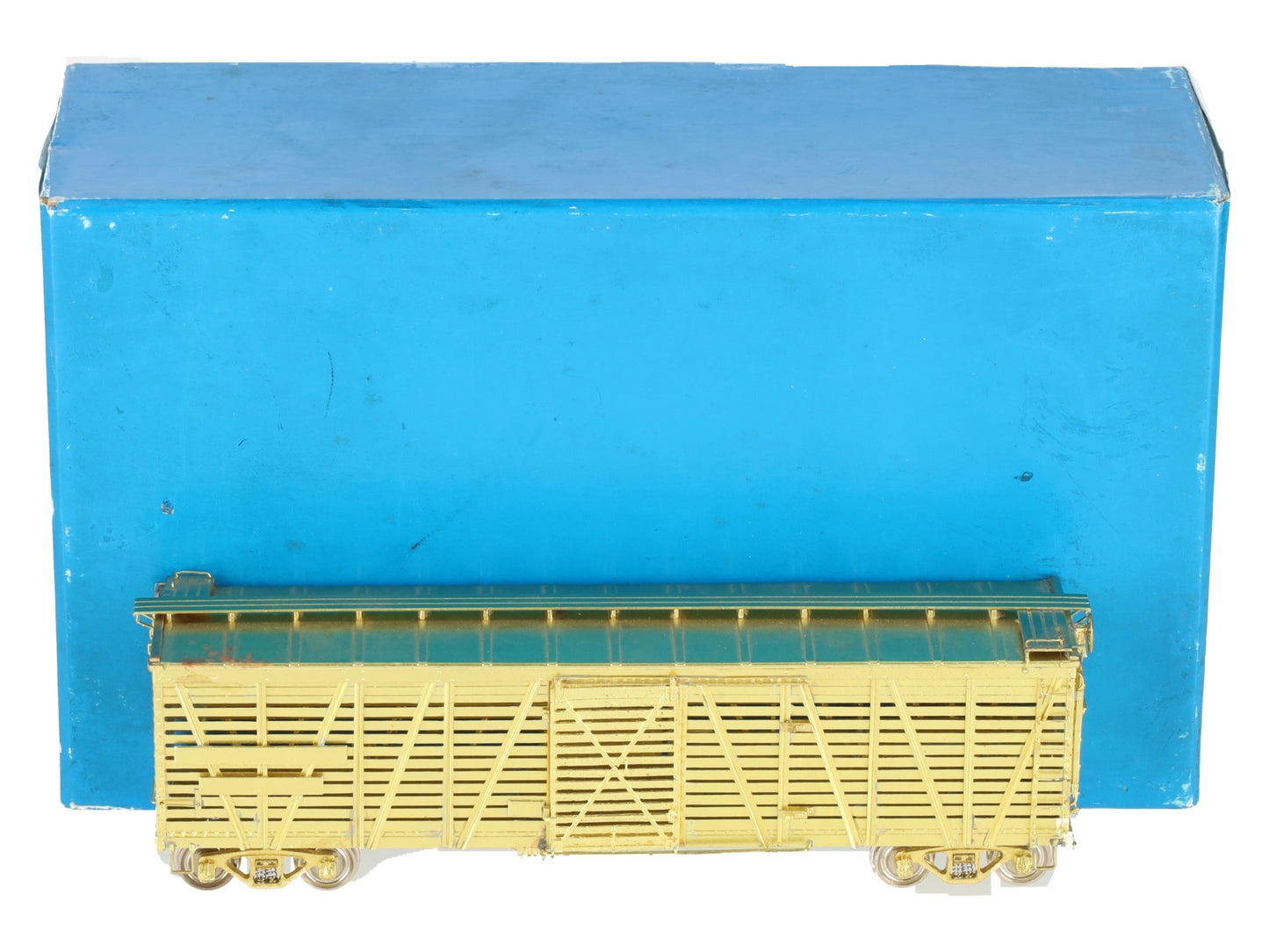 Pecos River Brass SK-U/Gangsan Models HO BRASS Santa Fe Stock Car - Unpainted EX/Box