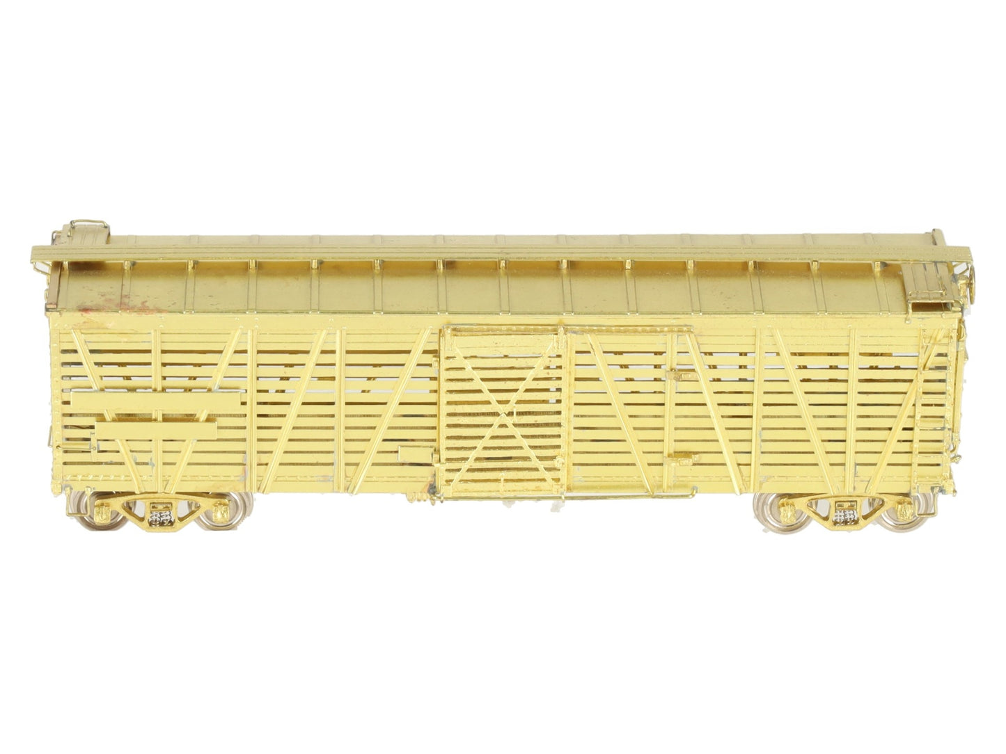Pecos River Brass SK-U/Gangsan Models HO BRASS Santa Fe Stock Car - Unpainted EX/Box