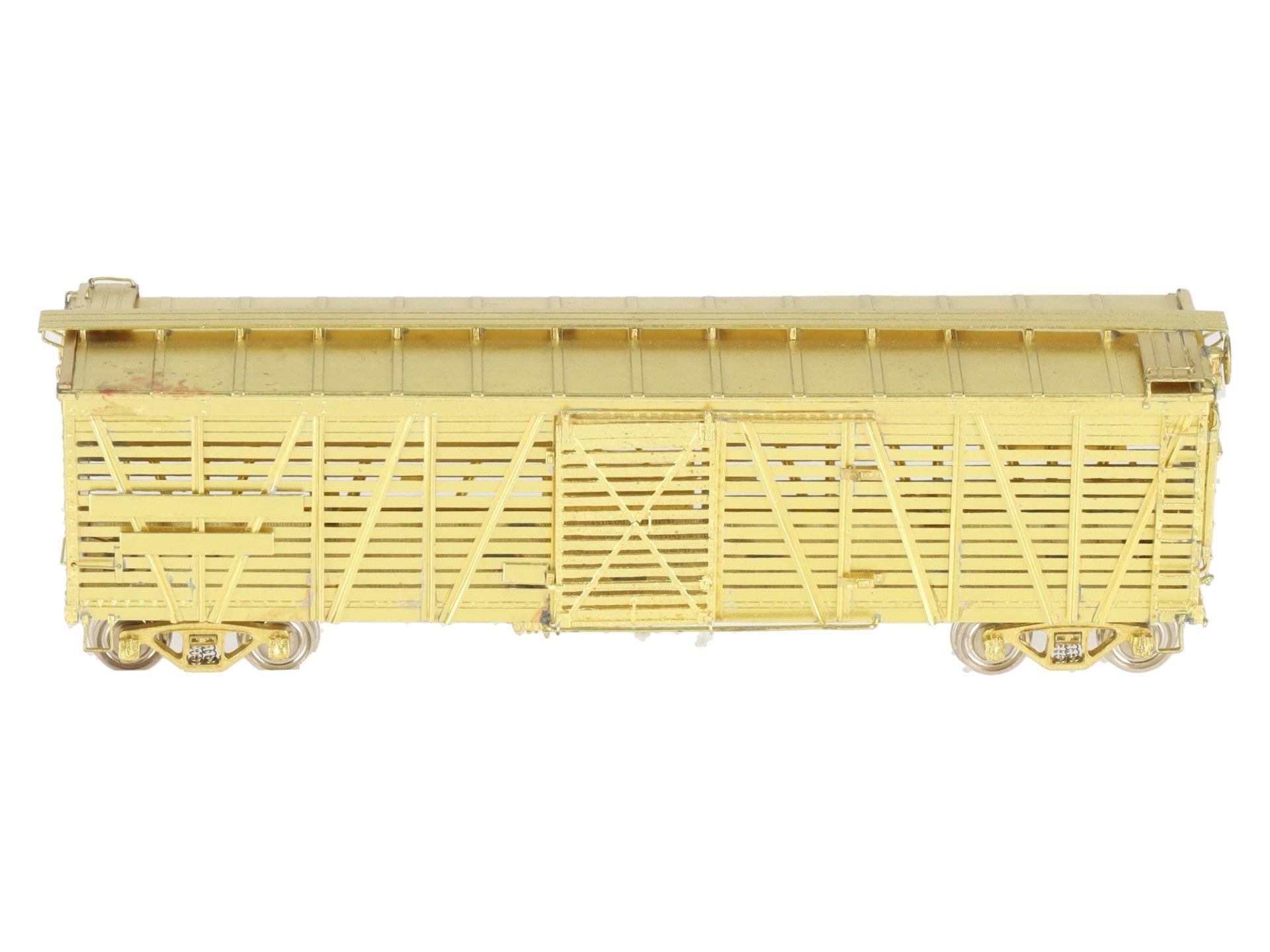 Pecos River Brass SK-U/Gangsan Models HO BRASS Santa Fe Stock Car - Unpainted EX/Box