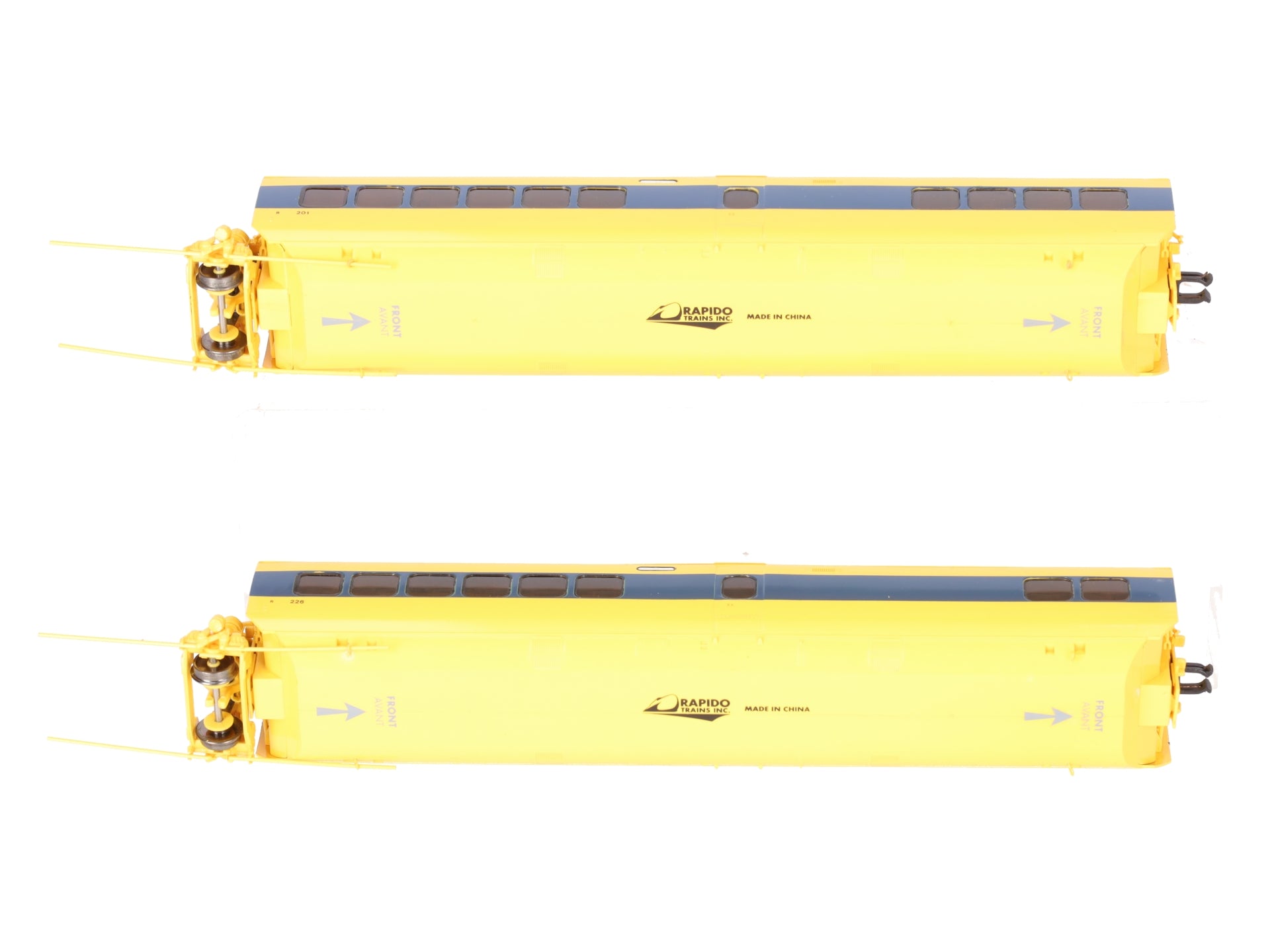 Rapido Trains 200603 HO VIA Rail Canada Turbo TwoPack #226/201 EX/Box