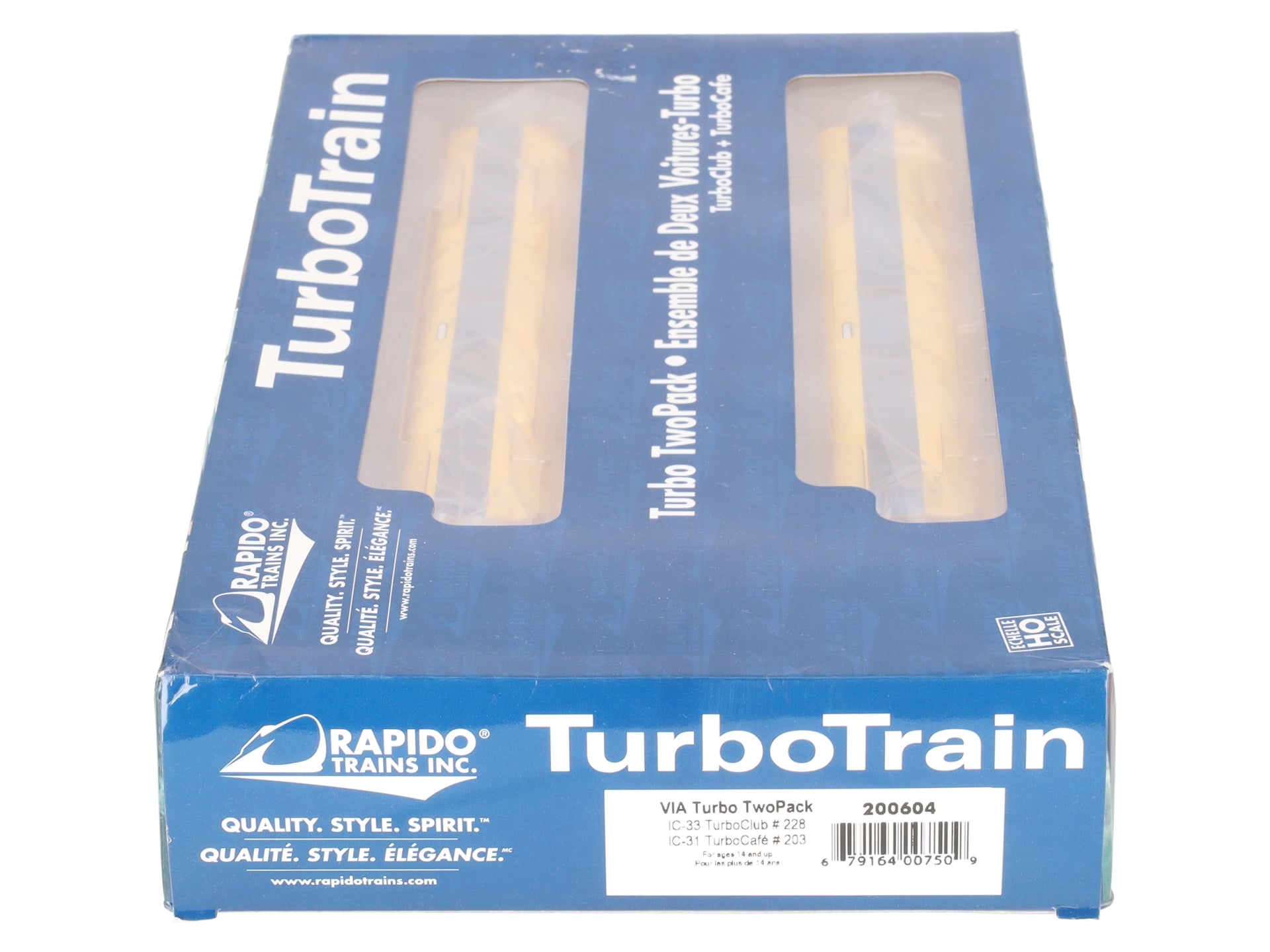 Rapido 200604 HO Scale VIA Turbo Passenger Cars (Set of 2) EX/Box