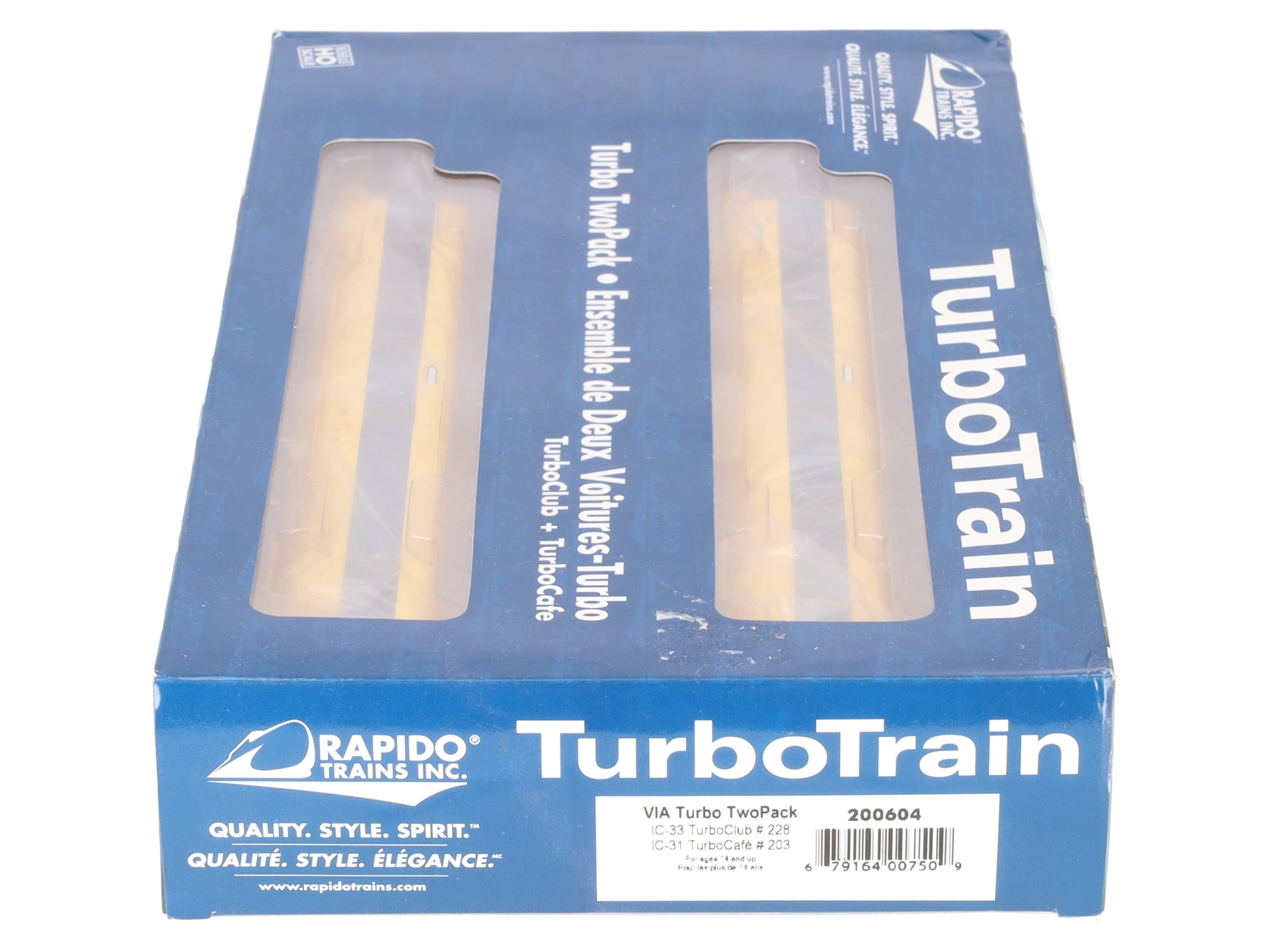 Rapido 200604 HO Scale VIA Turbo Passenger Cars (Set of 2) EX/Box