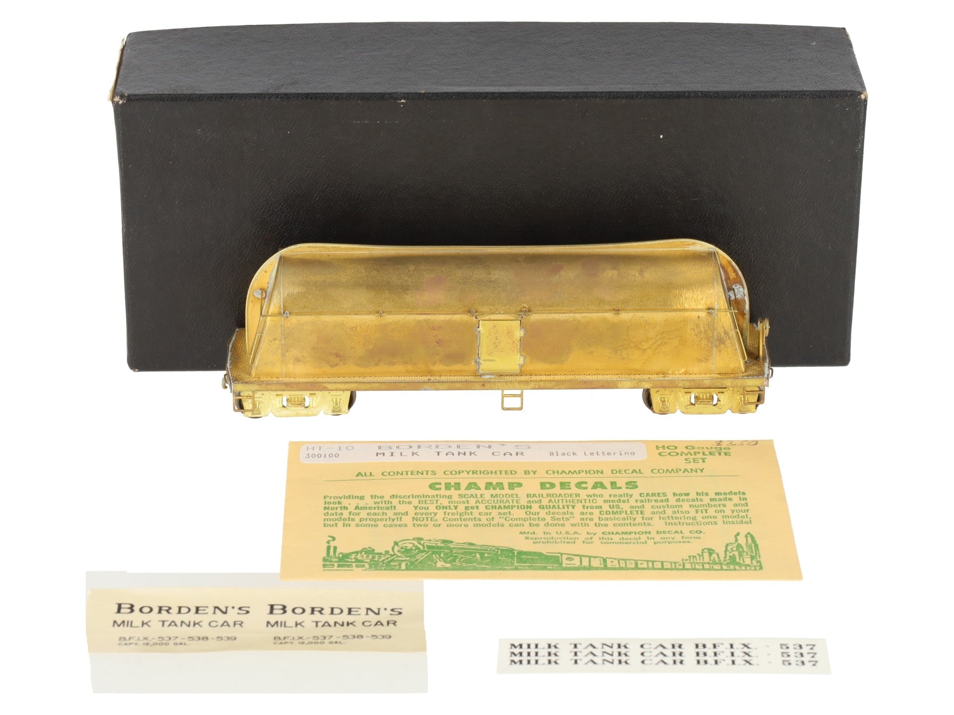 Nickel Plate Products HO Scale BRASS Borden's Milk Car - unpainted EX/Box